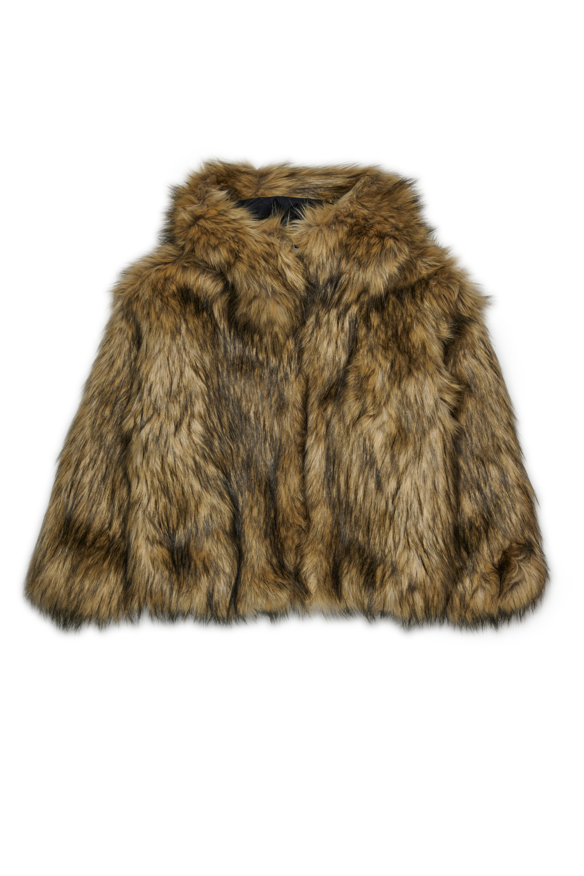 Diesel - JFURLY, Giacca in pelliccia sintetica con logo Donna in Marrone - 1