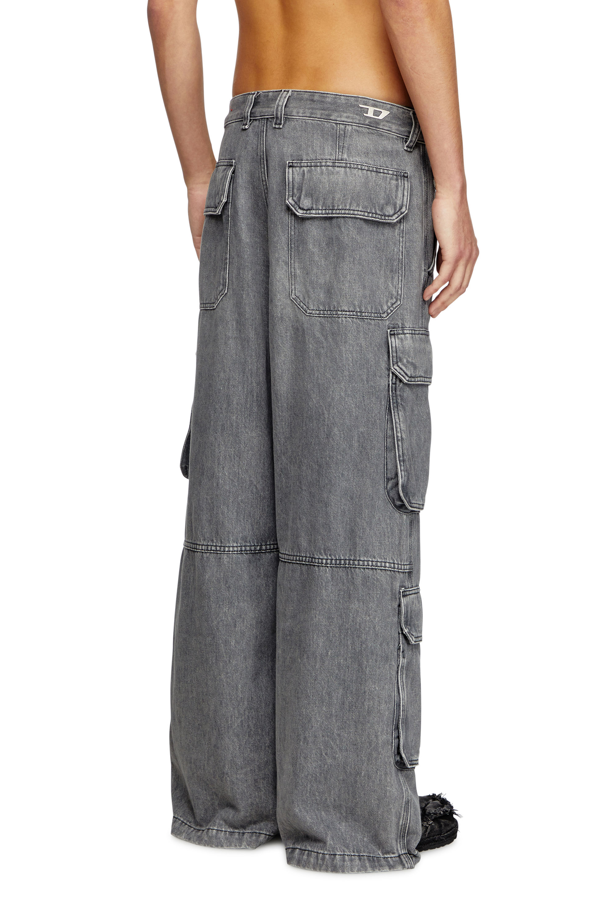 Diesel - Relaxed Jeans D-Touch 0DCBE Uomo, Grigio Chiaro - Image 4