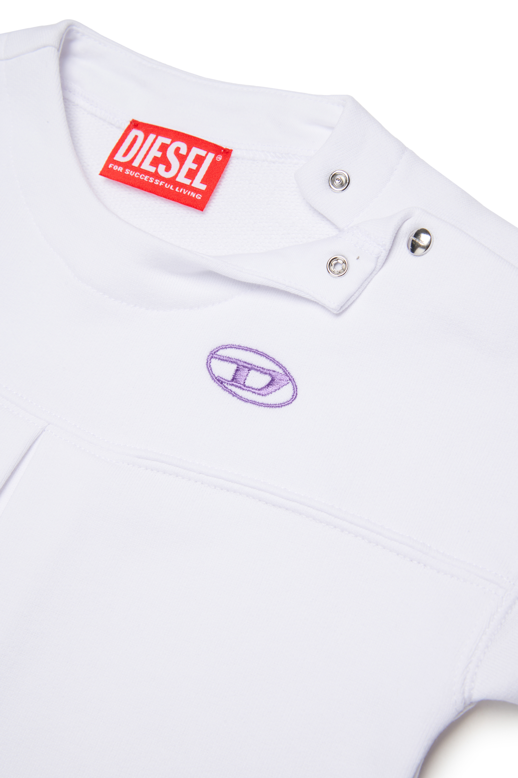 Diesel - DROWELB, Abito-felpa con piega invertita Donna in Bianco - 4