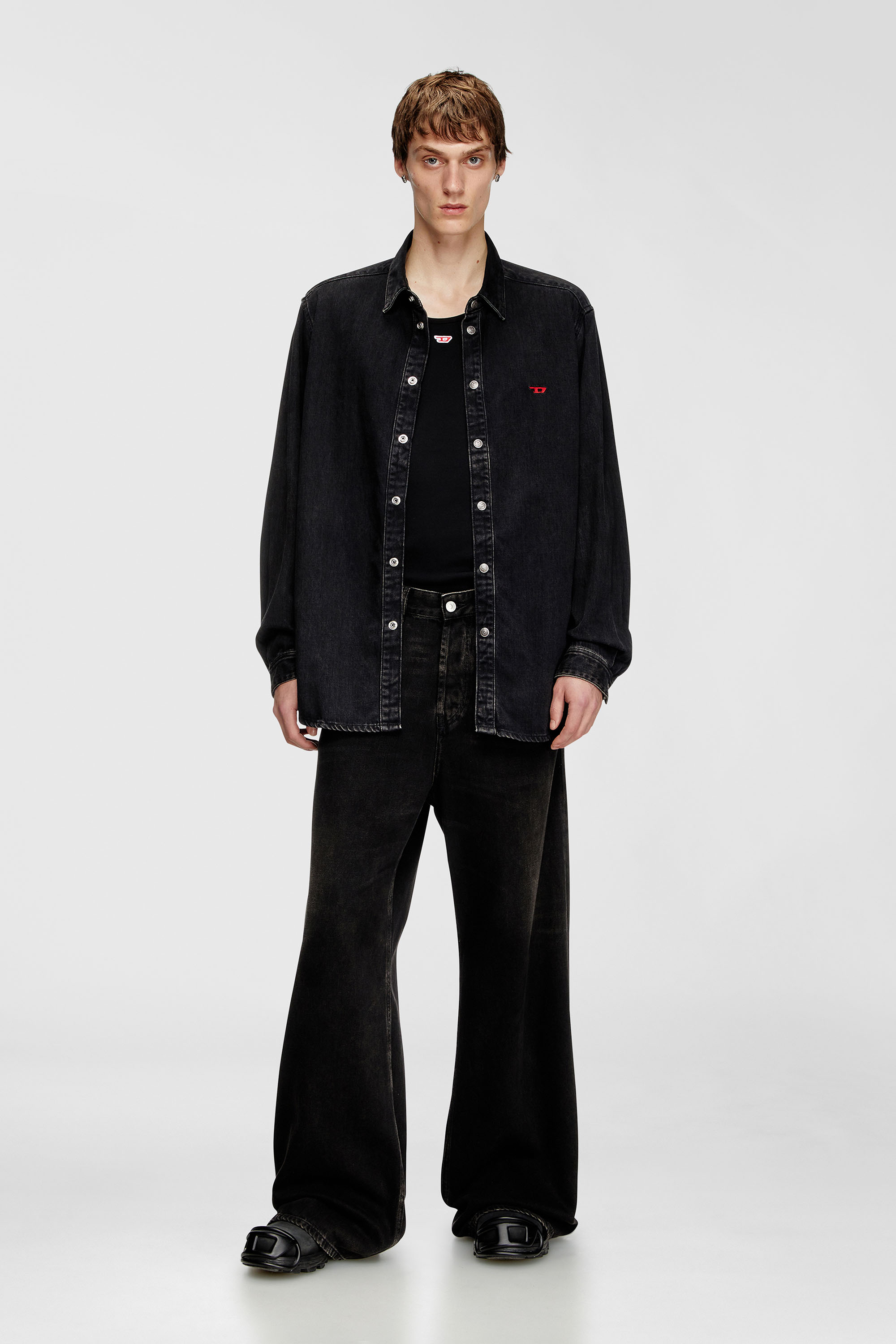 Diesel - D-SIMPLY, Camicia in denim Tencel Uomo in Nero - 2
