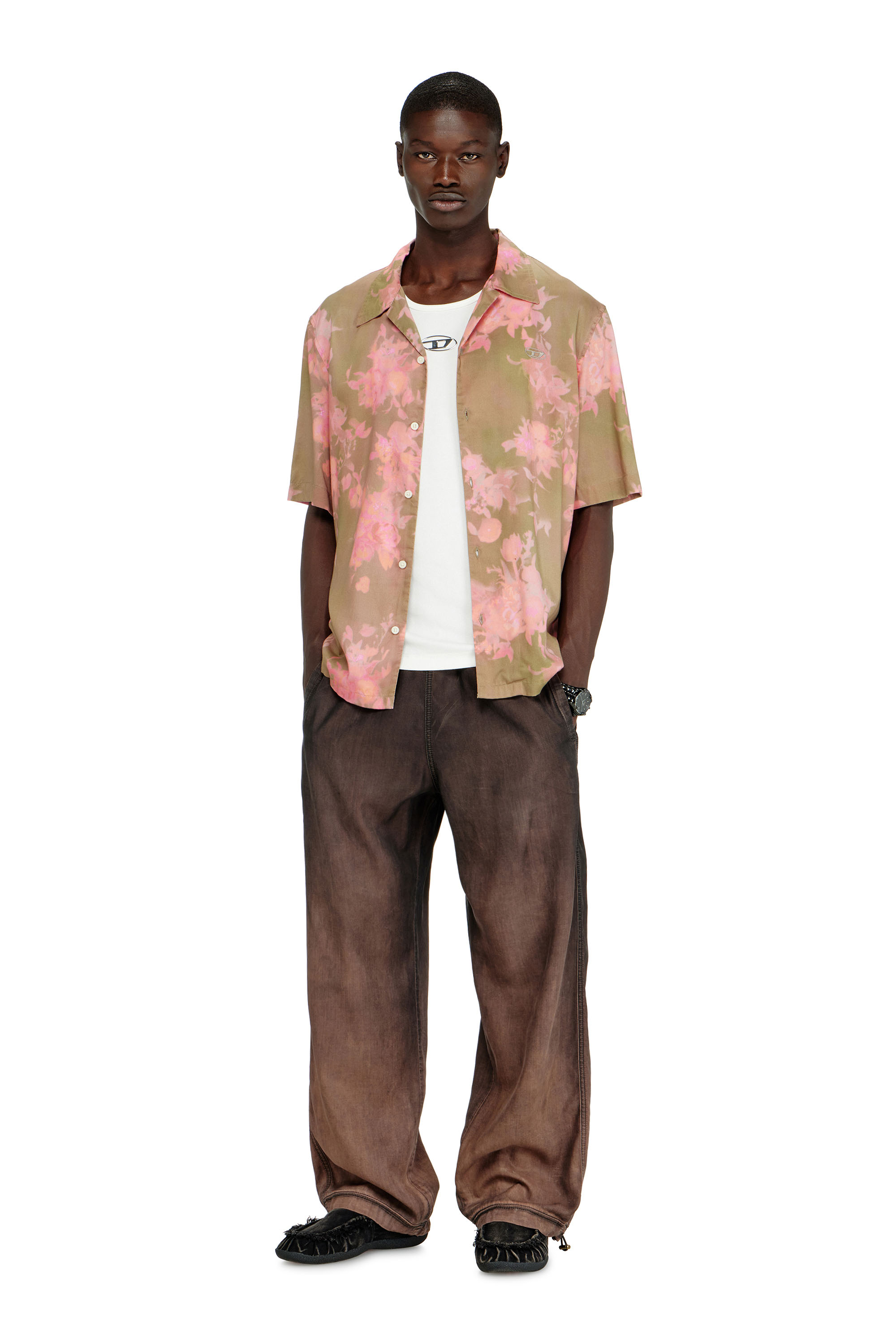 Diesel - S-BRAD-QMCE, Camicia in lyocell con stampa floreale all-over Uomo in ToBeDefined - 2