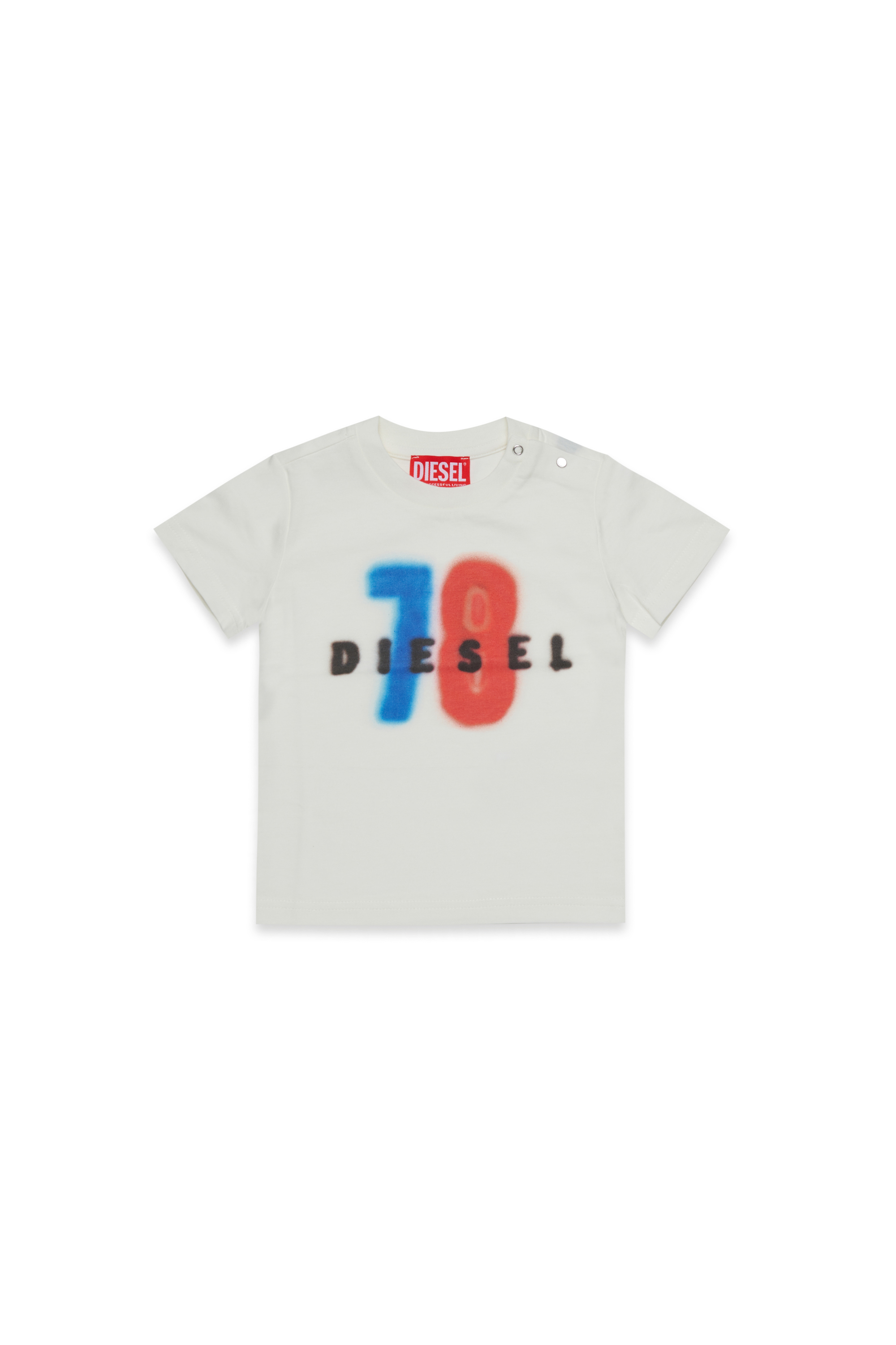 Diesel - TESSIB, T-shirt in cotone con stampa Uomo in Bianco - 1