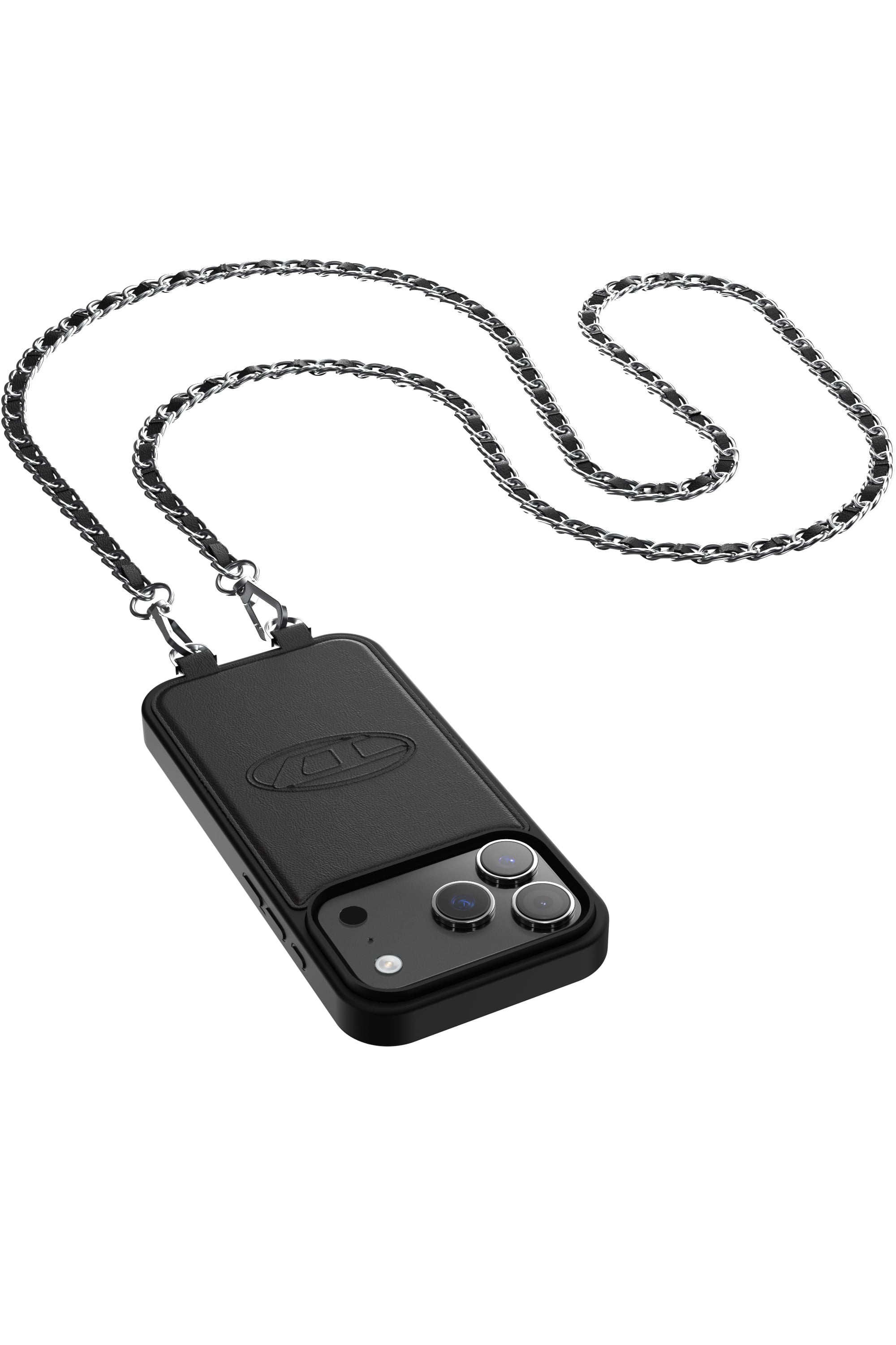 Diesel - 60662 MOULDED CASE, Cover Oval D con cinturino e MagSafe per iPhone 17 Pro Unisex in Nero - 2