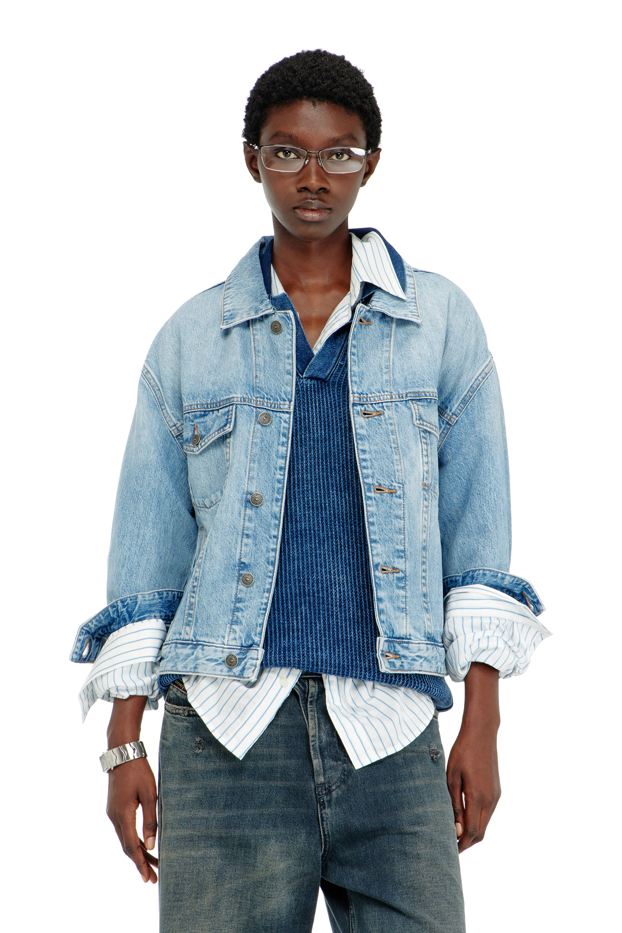 Diesel - D-RANGER, Giacca trucker in denim Unisex in Blu - 1
