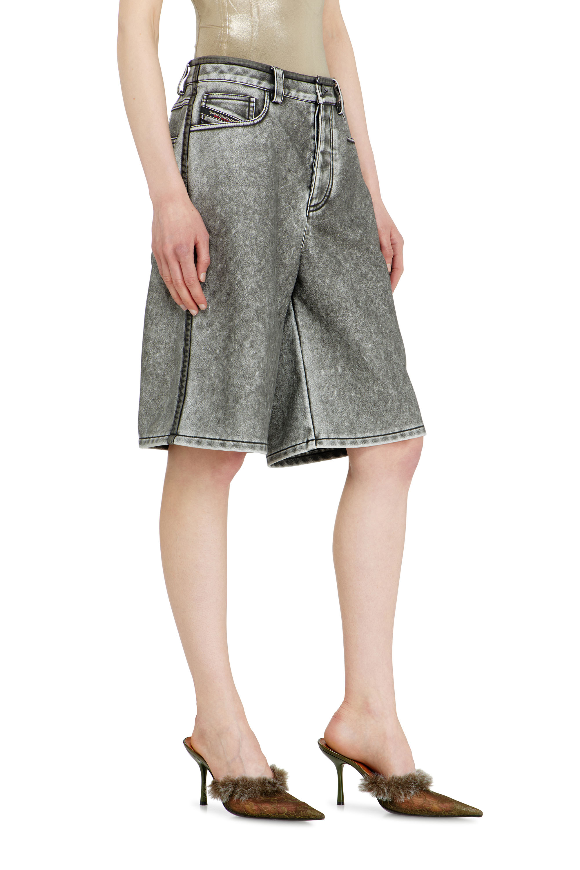 Diesel - P-ARLOR, Bermuda shorts in PU Donna in ToBeDefined - 2