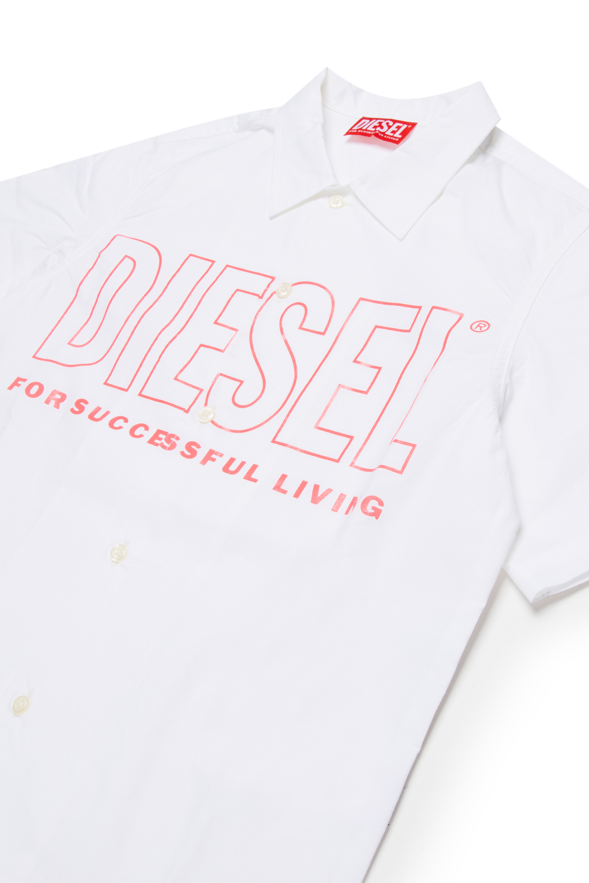 Diesel - MCDRID, Camicia in cotone a maniche corte Uomo in Bianco - 3
