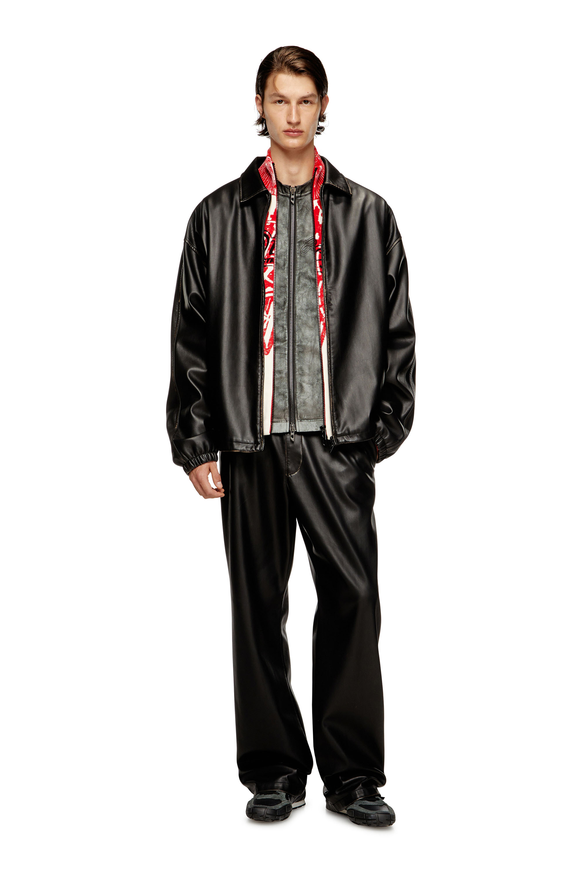 Diesel - J-AKE, Giacca in tessuto tecnico distressed Unisex in Nero - 2