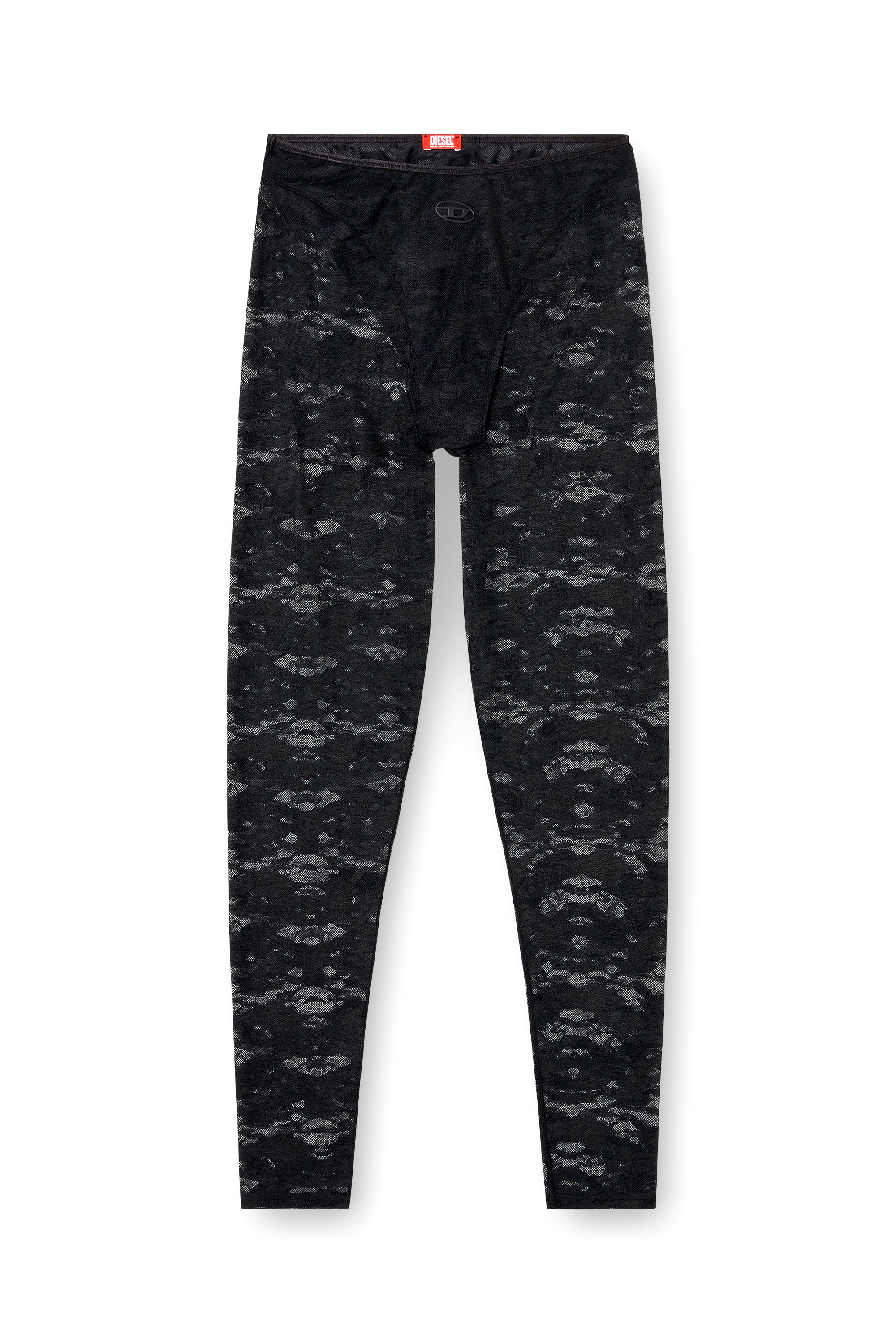 Diesel - HAYLEY-UTLT, Leggings in nylon pizzo camouflage Donna in Nero - 2