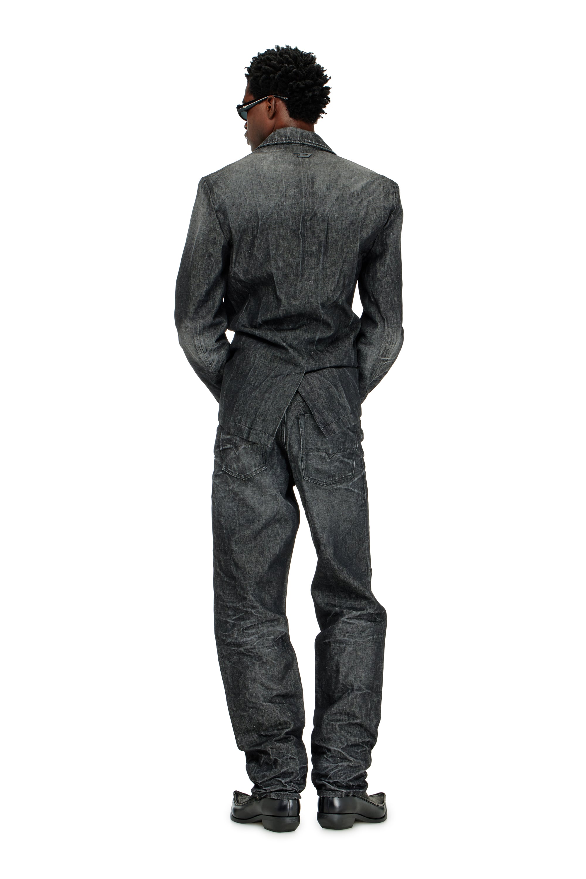 Diesel - Regular Jeans 1991 D-Voeed 09R39 Uomo, Nero/Grigio scuro - Image 4