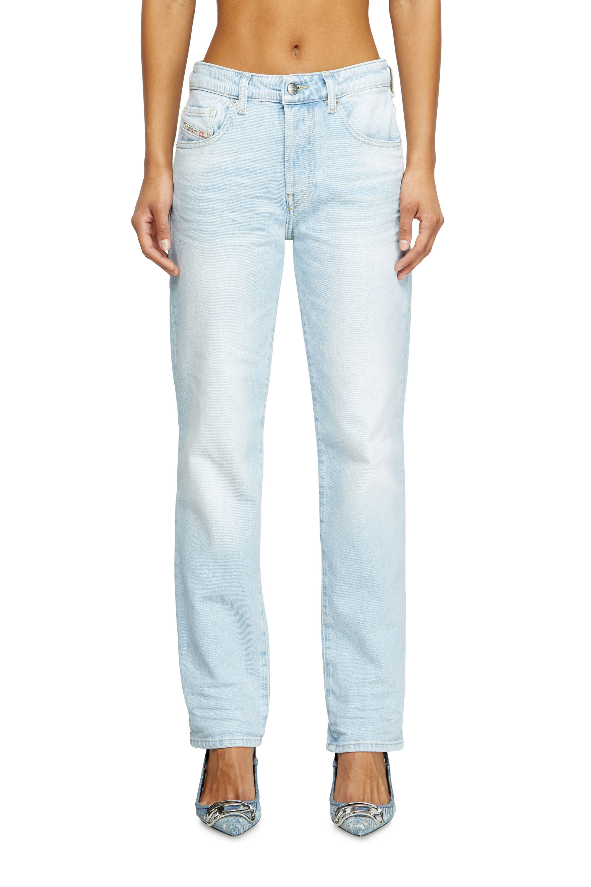 Diesel - Regular Jeans 1989 D-Mine 09M11 Donna, Blu Chiaro - Image 1