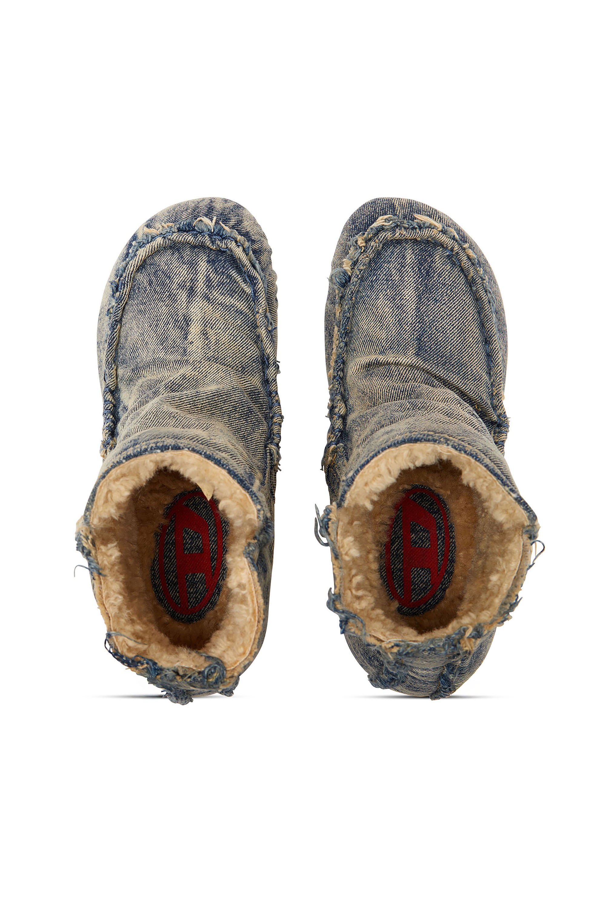 D-WOODSTOCK HEEL AB, Blu Diesel - D-WOODSTOCK HEEL AB, D-Woodstock - Stivali in denim con tacco Donna in Blu - 4