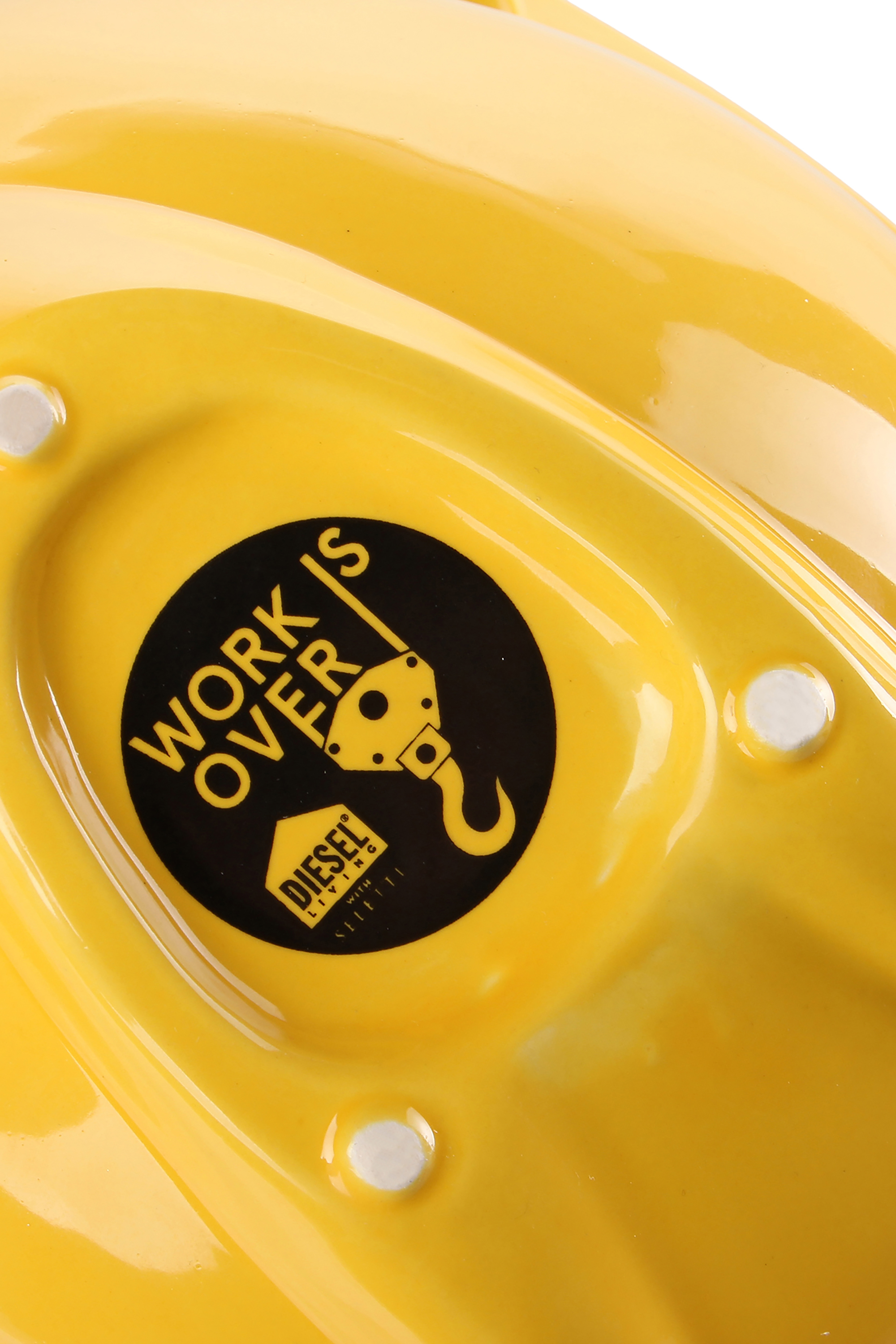 Diesel - 11057 WORK IS OVER, Contenitore in porcellana giallo Unisex in Giallo - 3