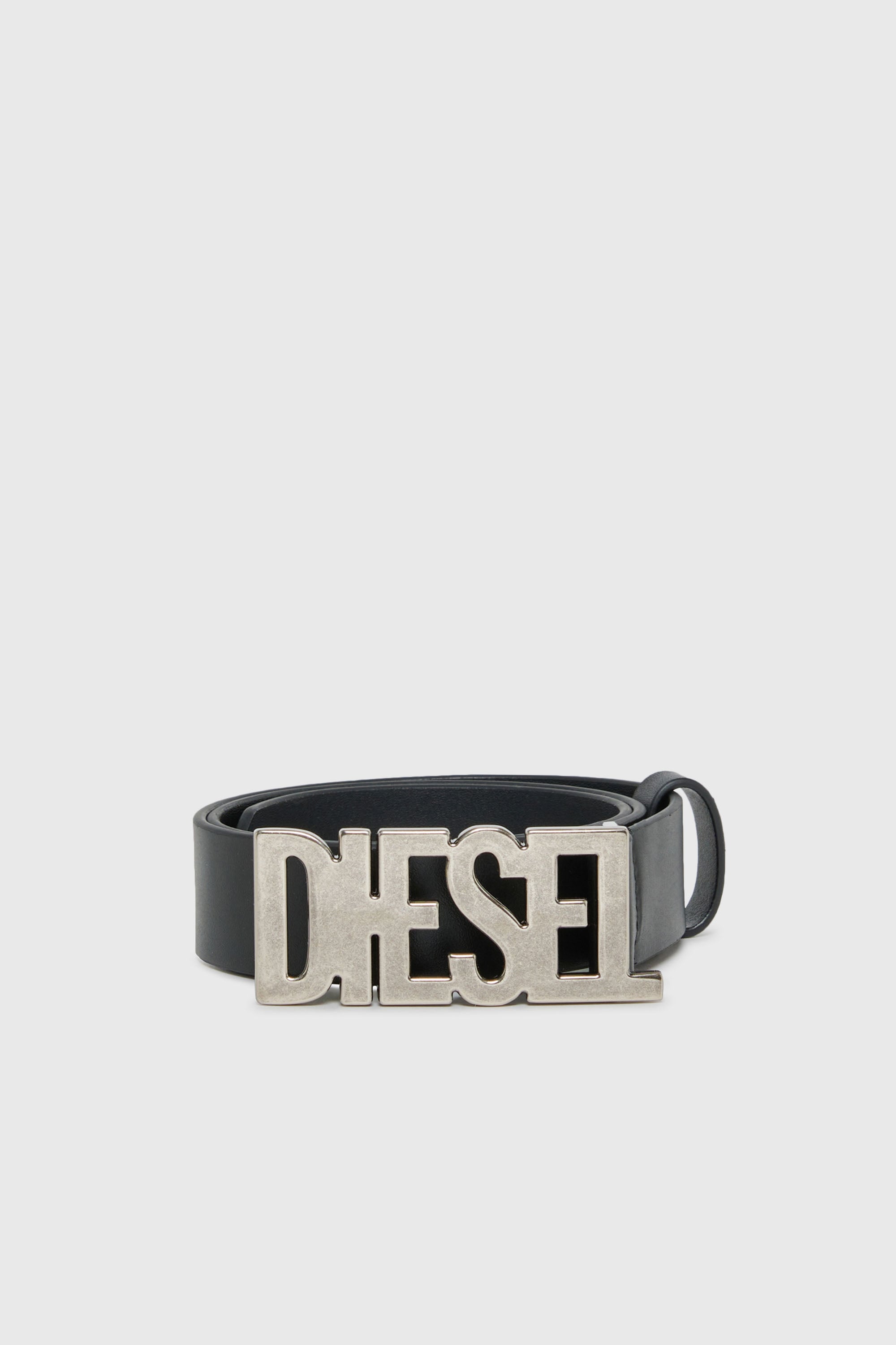 Diesel - BWR, 3cm cintura in pelle con fibbia Diesel Unisex in Nero - 1