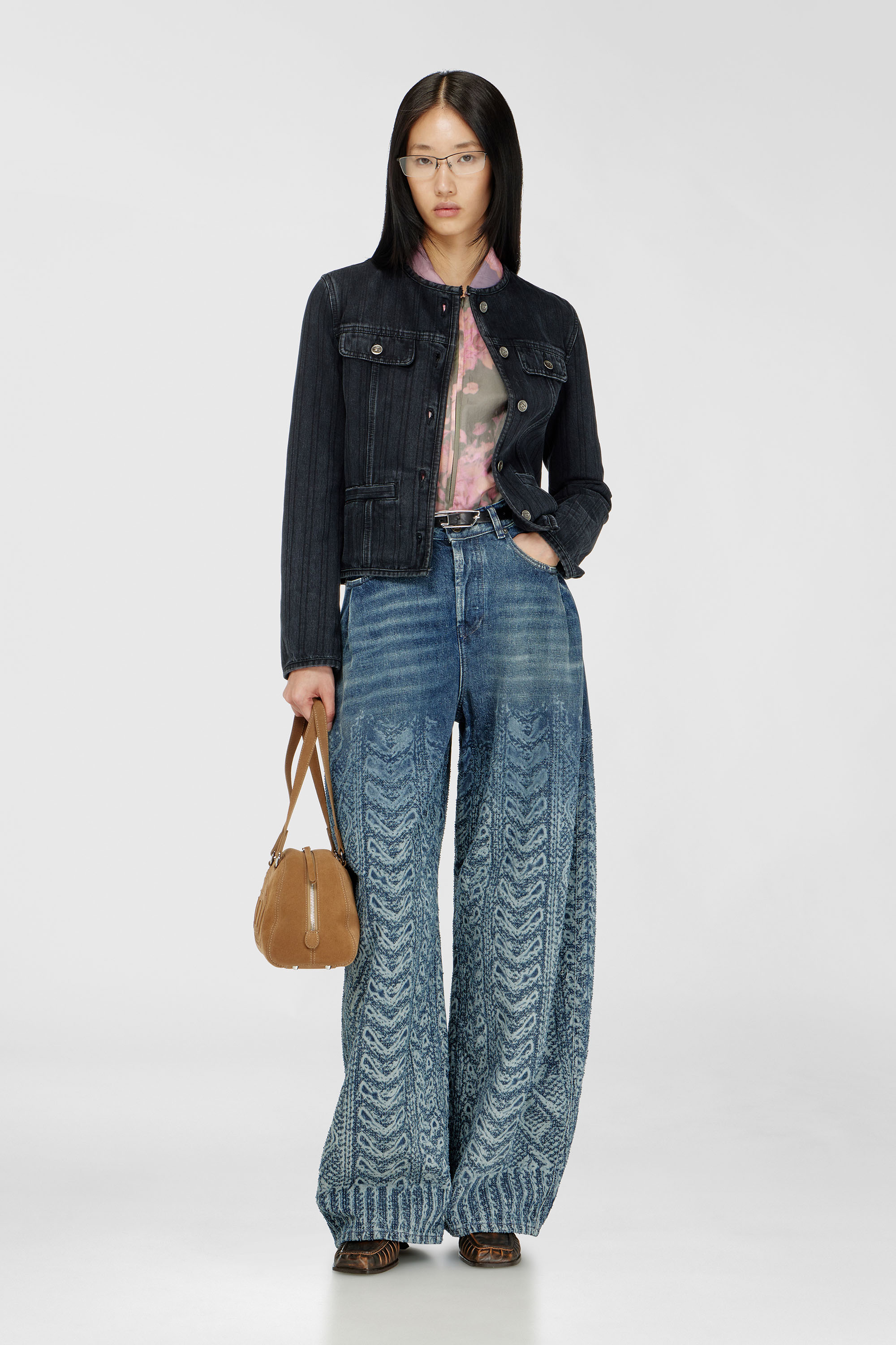 Diesel - Relaxed Jeans 1987 D-Khelz 007EV Donna, Blu Scuro - Image 1