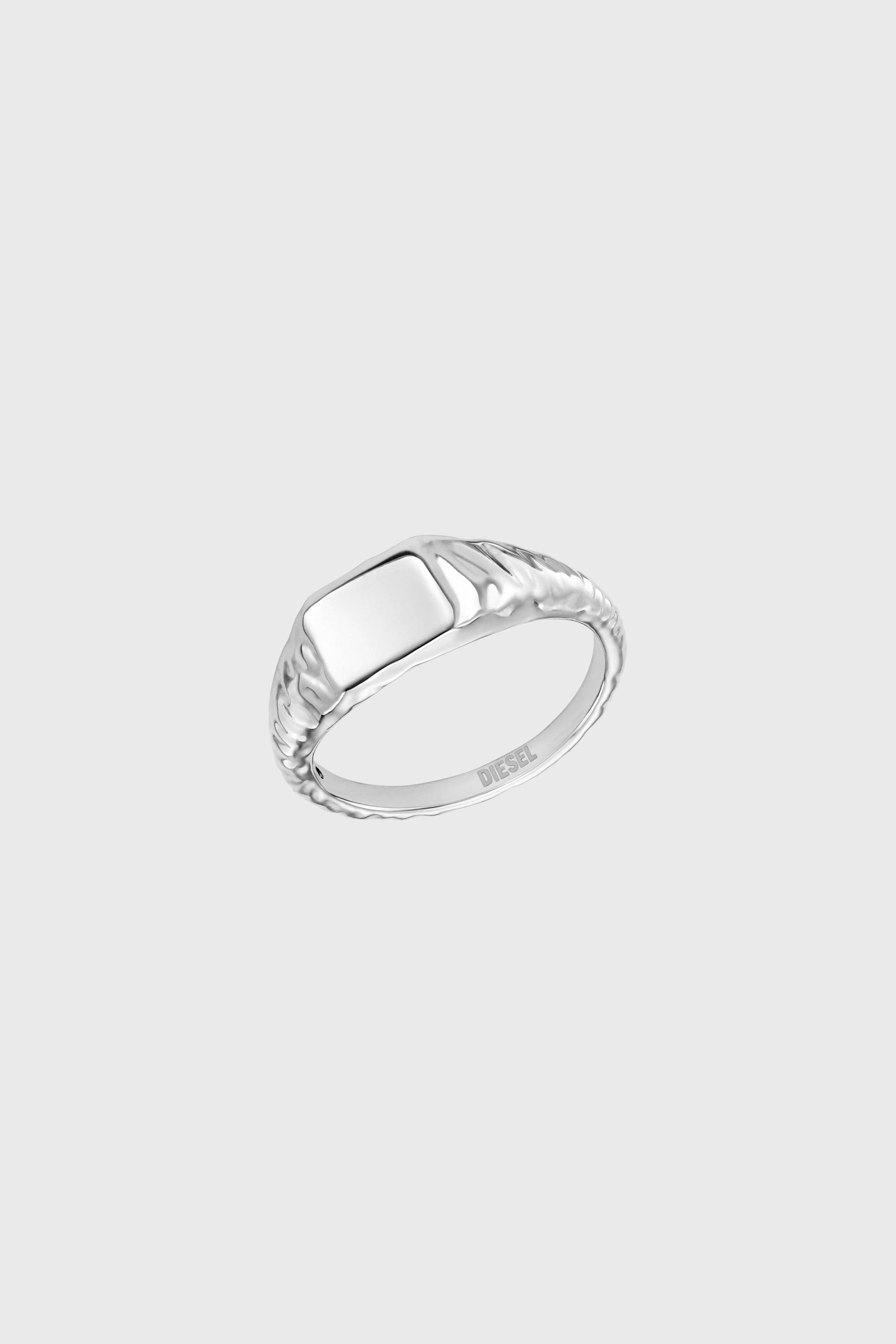 Diesel - DX1731040, Anello chevalier in acciaio inox Unisex in Argento - 1