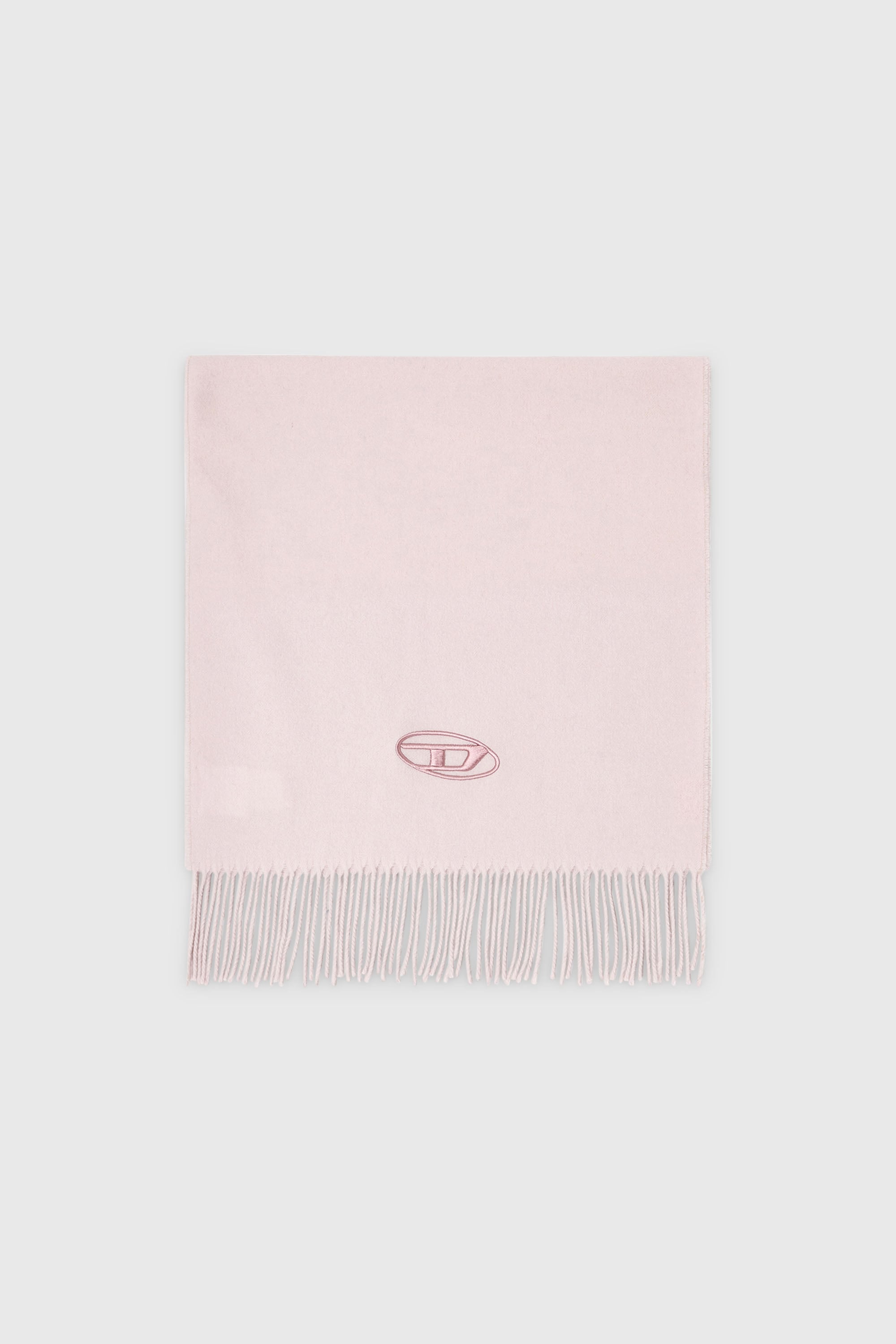 Diesel - S-IMON-D-LONG, Unisex's Wool-blend scarf with fringed edges in Pink - 1