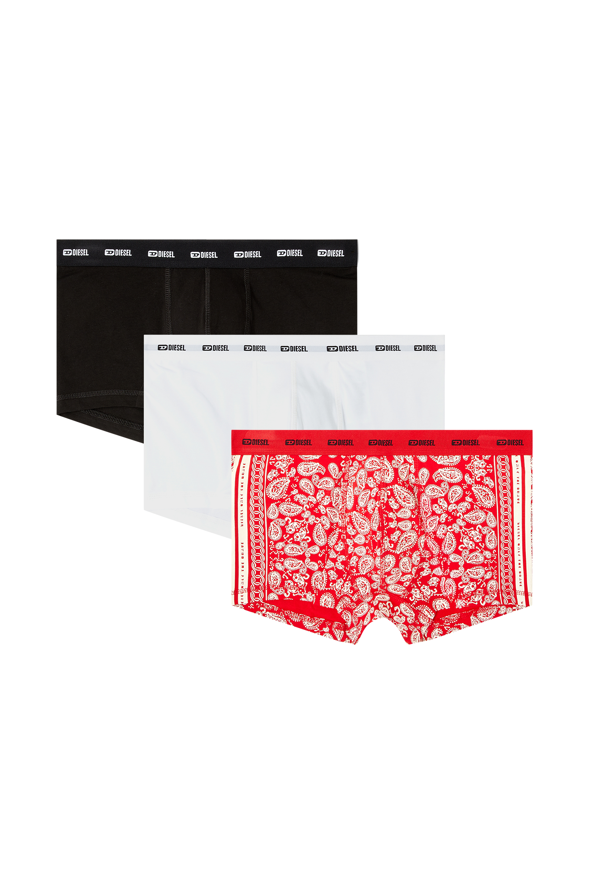 Diesel - DAMIEN-GFT-UTLT-3PACK, Set da 3 boxer in cotone stretch Uomo in Multicolor - 1