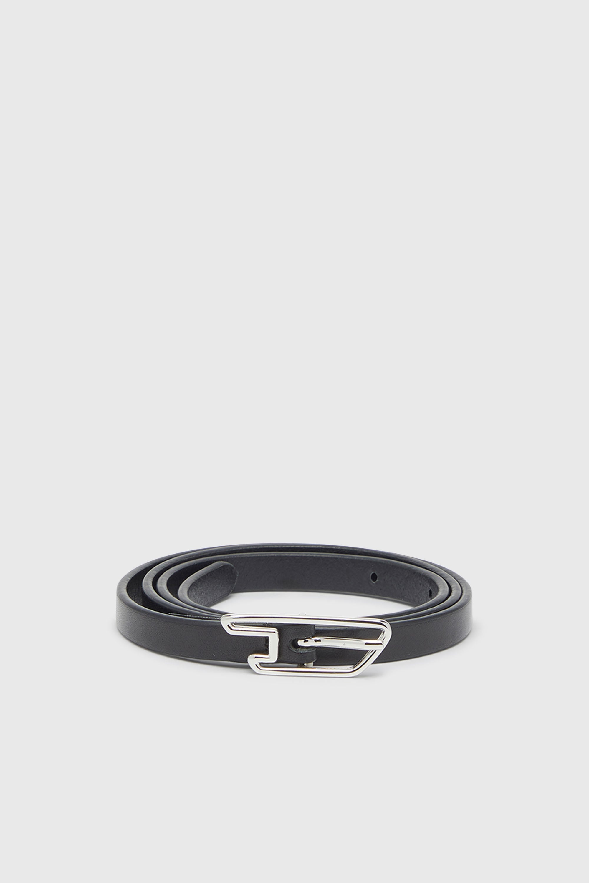 Diesel - B-D LINE W 10, Cintura 1,5 cm in pelle pull-up con fibbia D Donna in Nero - 1