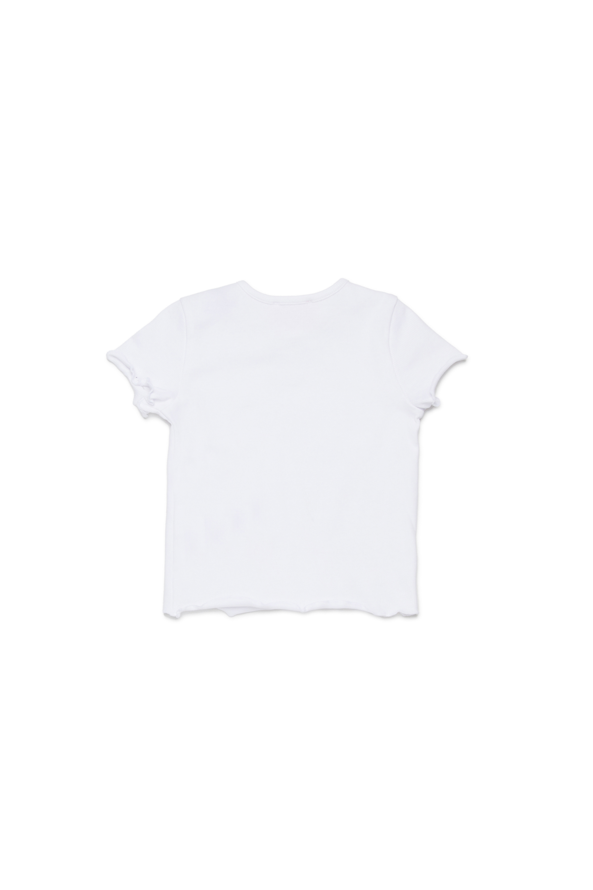 Diesel - TASPYB, T-shirt con orli arricciati Donna in Bianco - 2