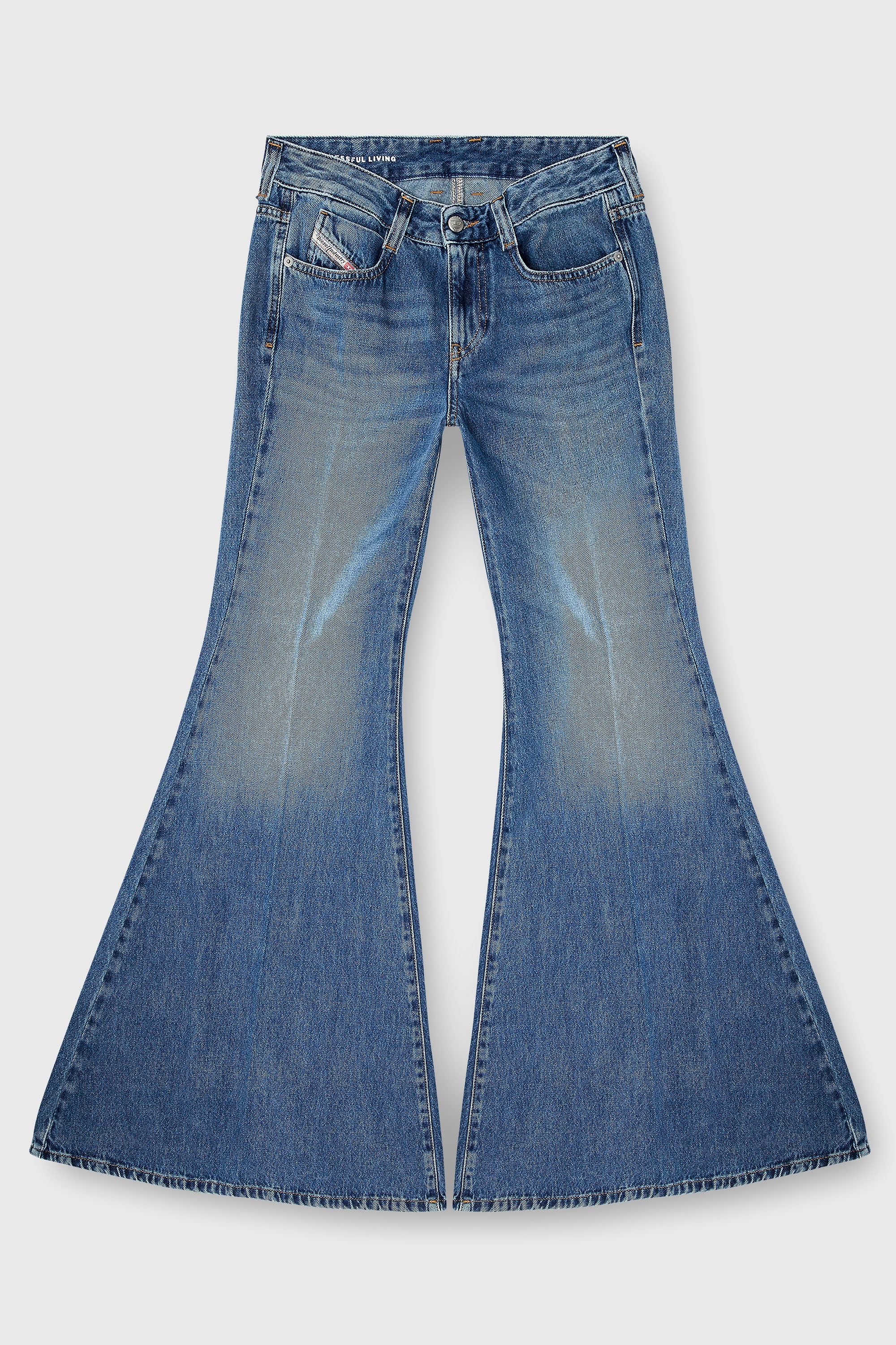 Diesel - Flare Jeans 1970 D-Bleess 09M56 Donna, Blu medio - Image 2