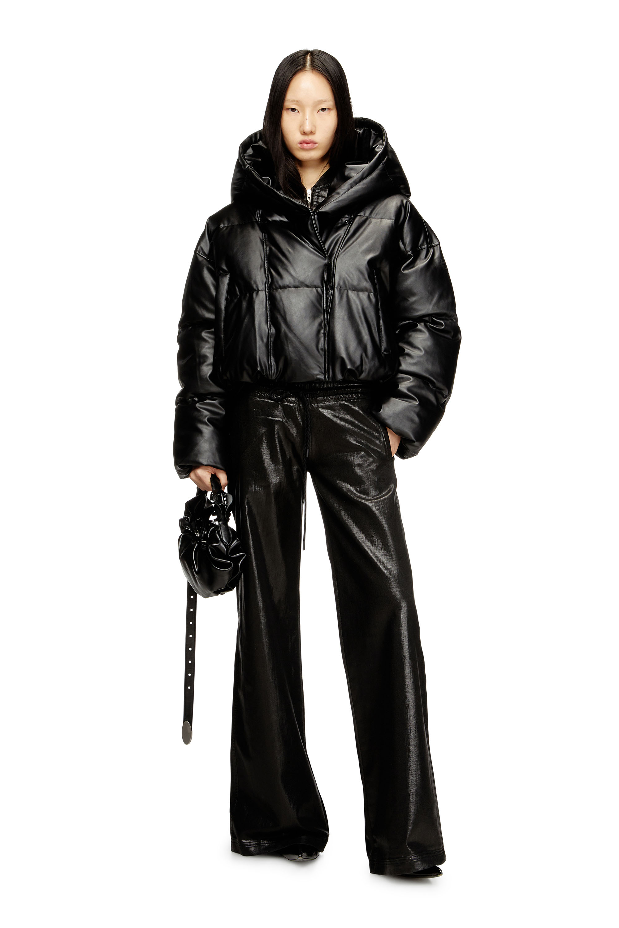 Diesel - GRAB-D HOBO S, Grab-D-Borsa hobo a mano piccola arricciata Donna in Nero - 2