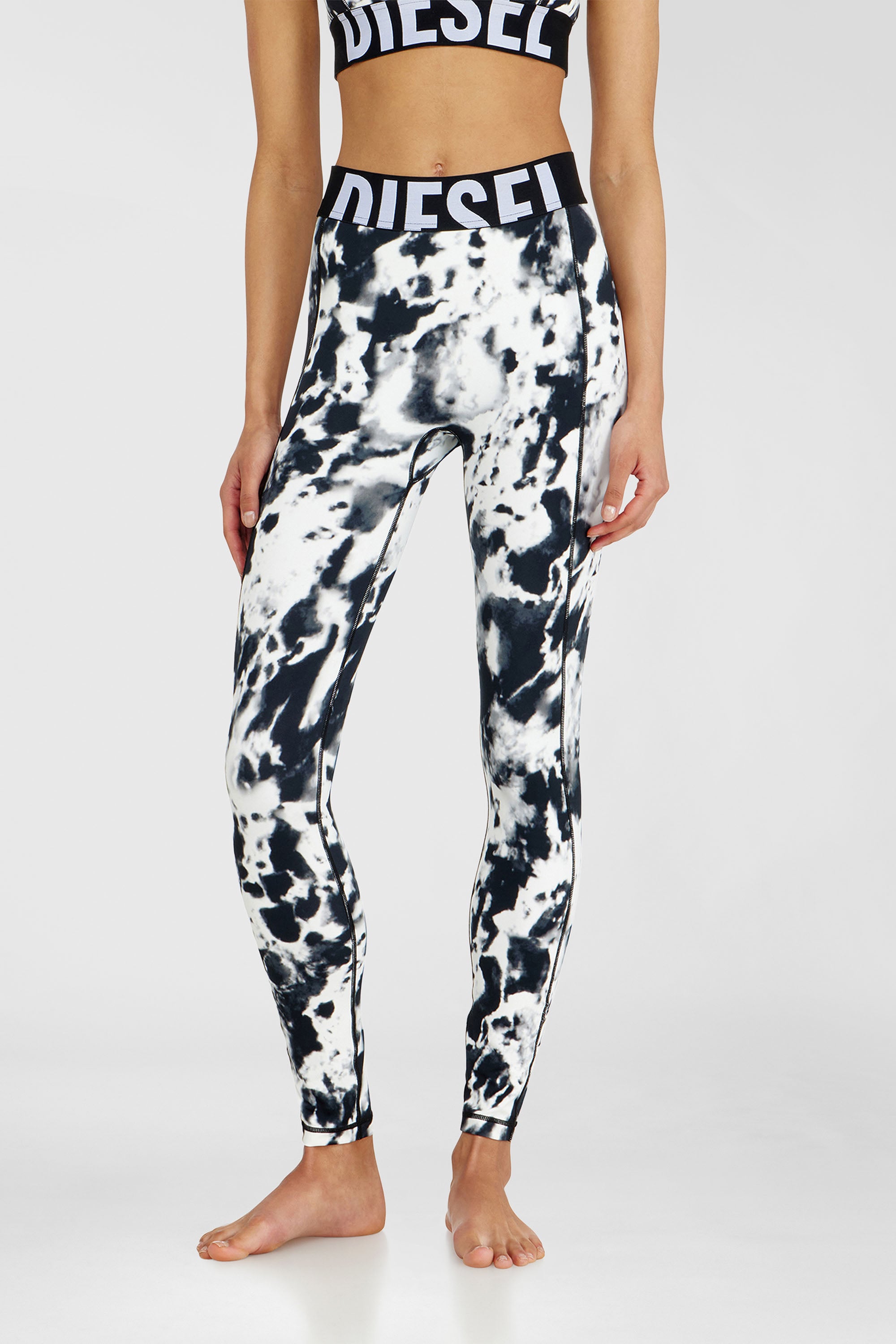 Diesel - ADELINE-D-POP, Leggings in microfibra stampata Donna in Multicolor - 3