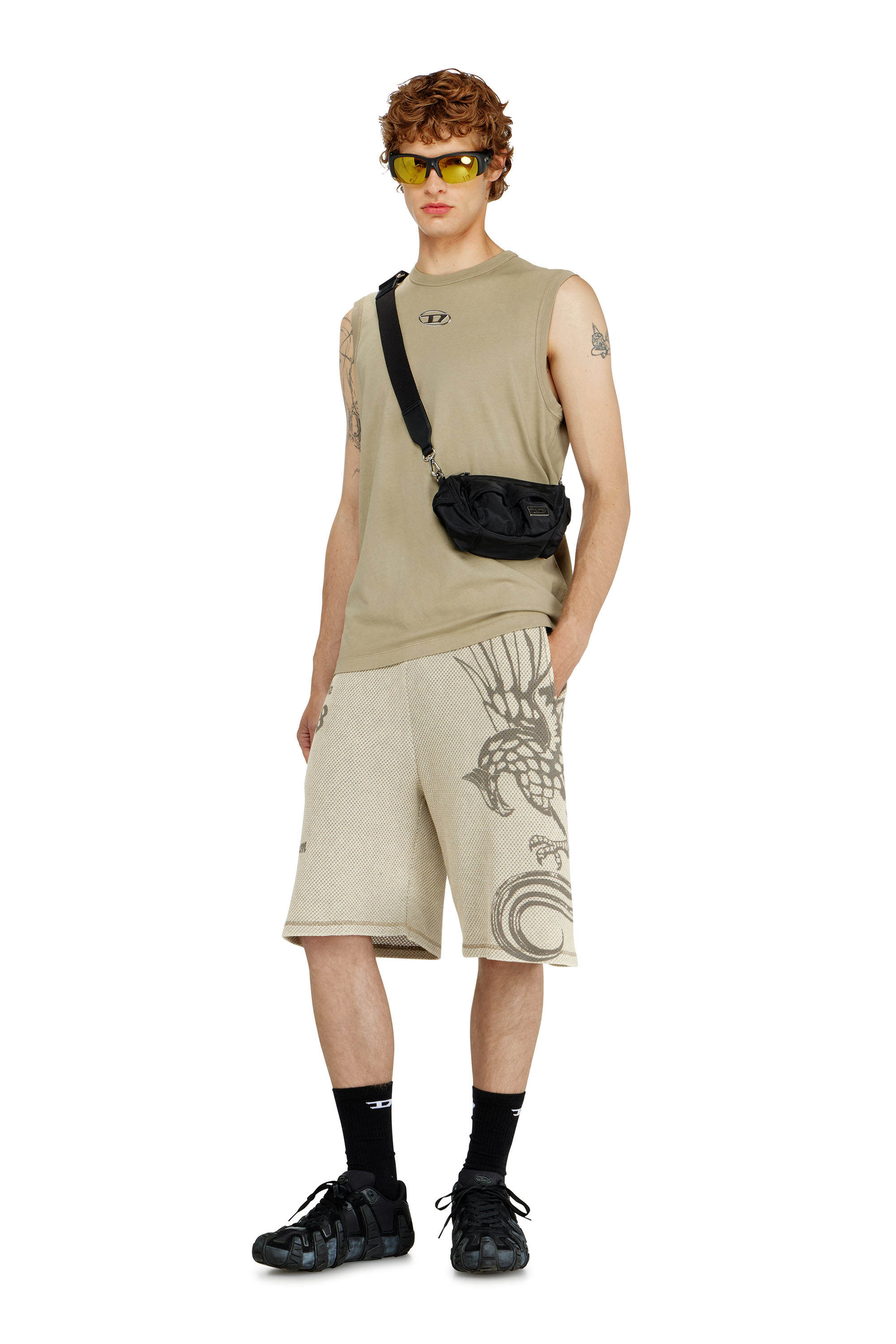 Diesel - MULTI-PKTS CROSSBODY XS X, Multi-Pkts - Borsa multitasche piccola in tessuto utility Unisex in Nero - 2