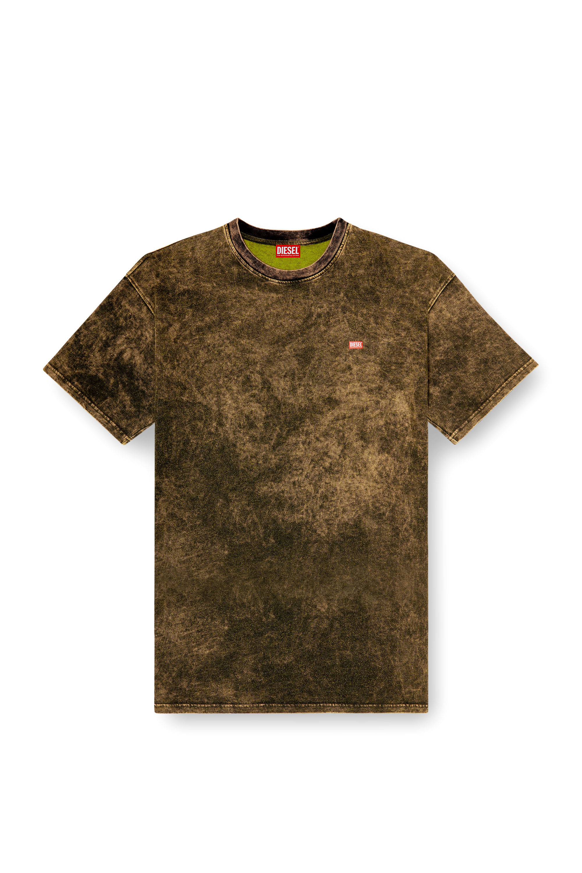 Diesel - T-BOXT-T4, T-shirt in jersey vanis&egrave;e con logo Uomo in Verde - 3