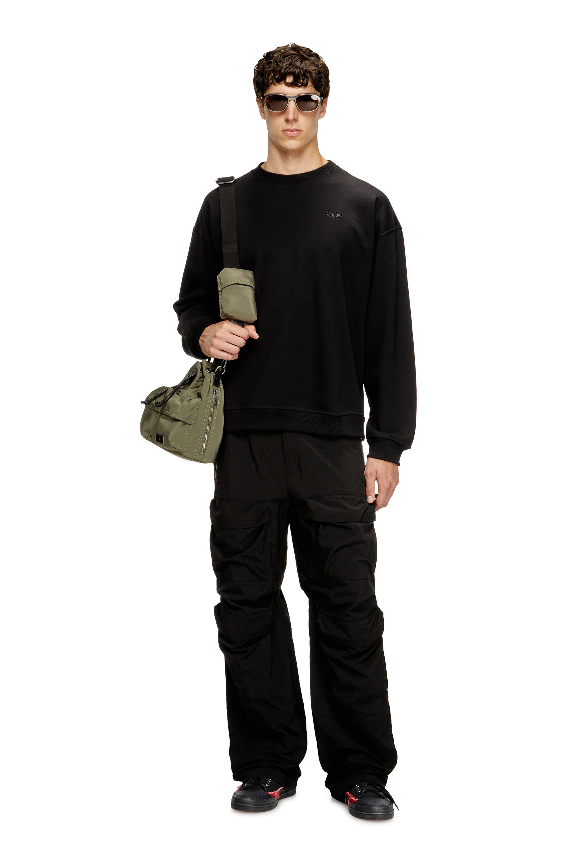 Diesel - S-BOXT-T2, Felpa con logo Oval D Uomo in Nero - 2