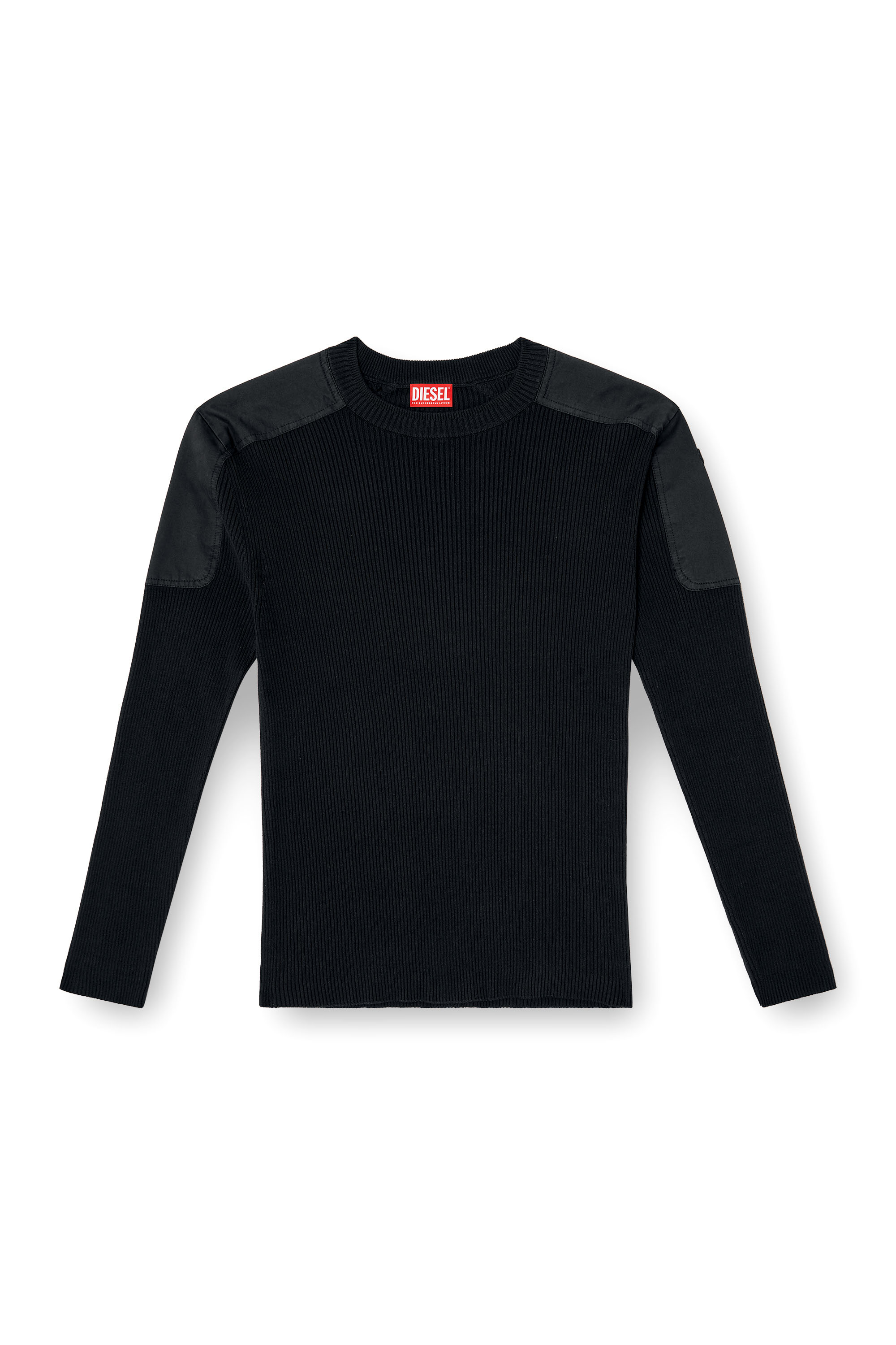 Diesel - K-MARTIN, Maglia a coste con pannelli sulle spalle Uomo in ToBeDefined - 3