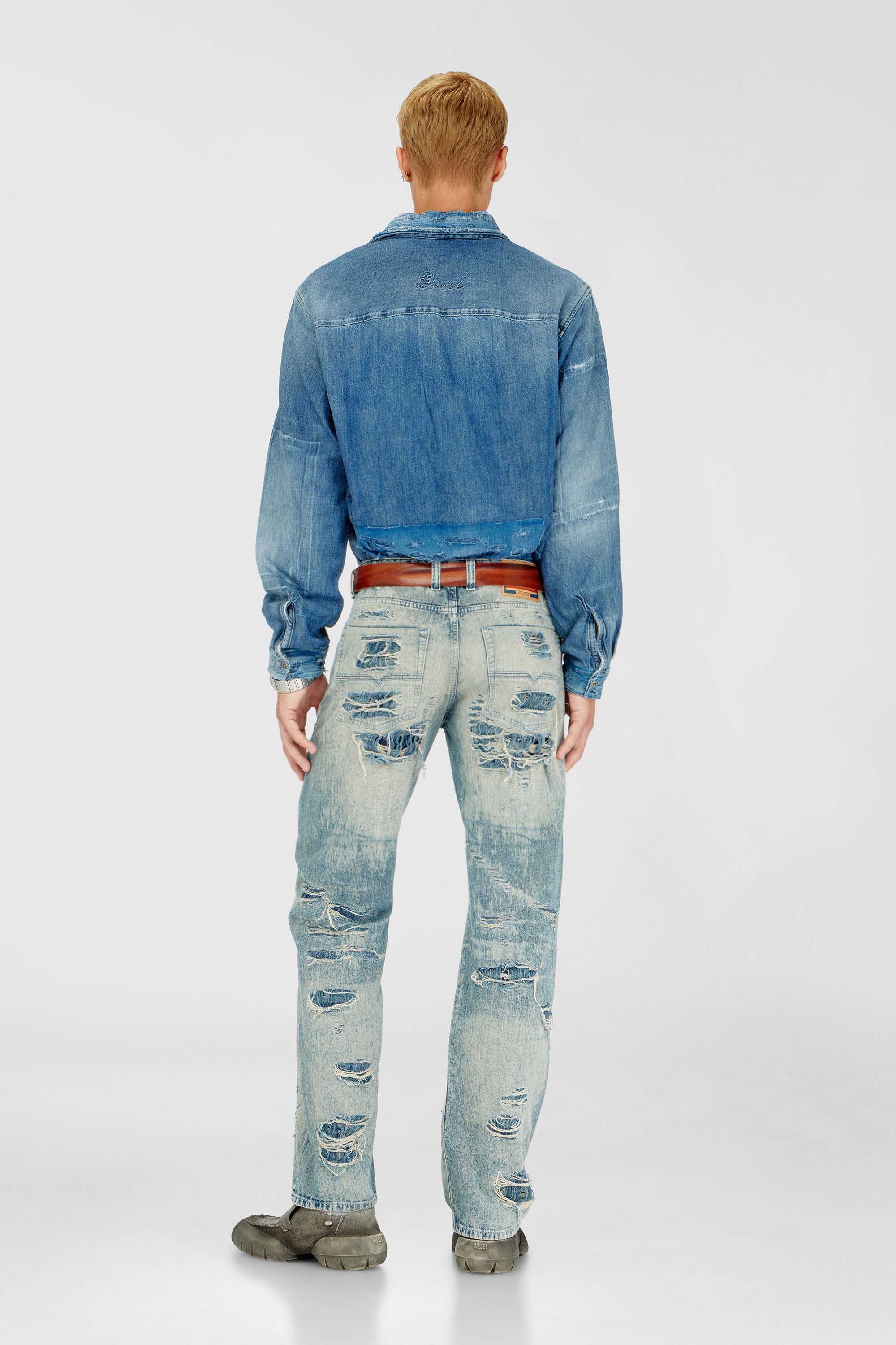Diesel - Relaxed Jeans 1980 D-Eeper 068YM Uomo, Blu medio - Image 3