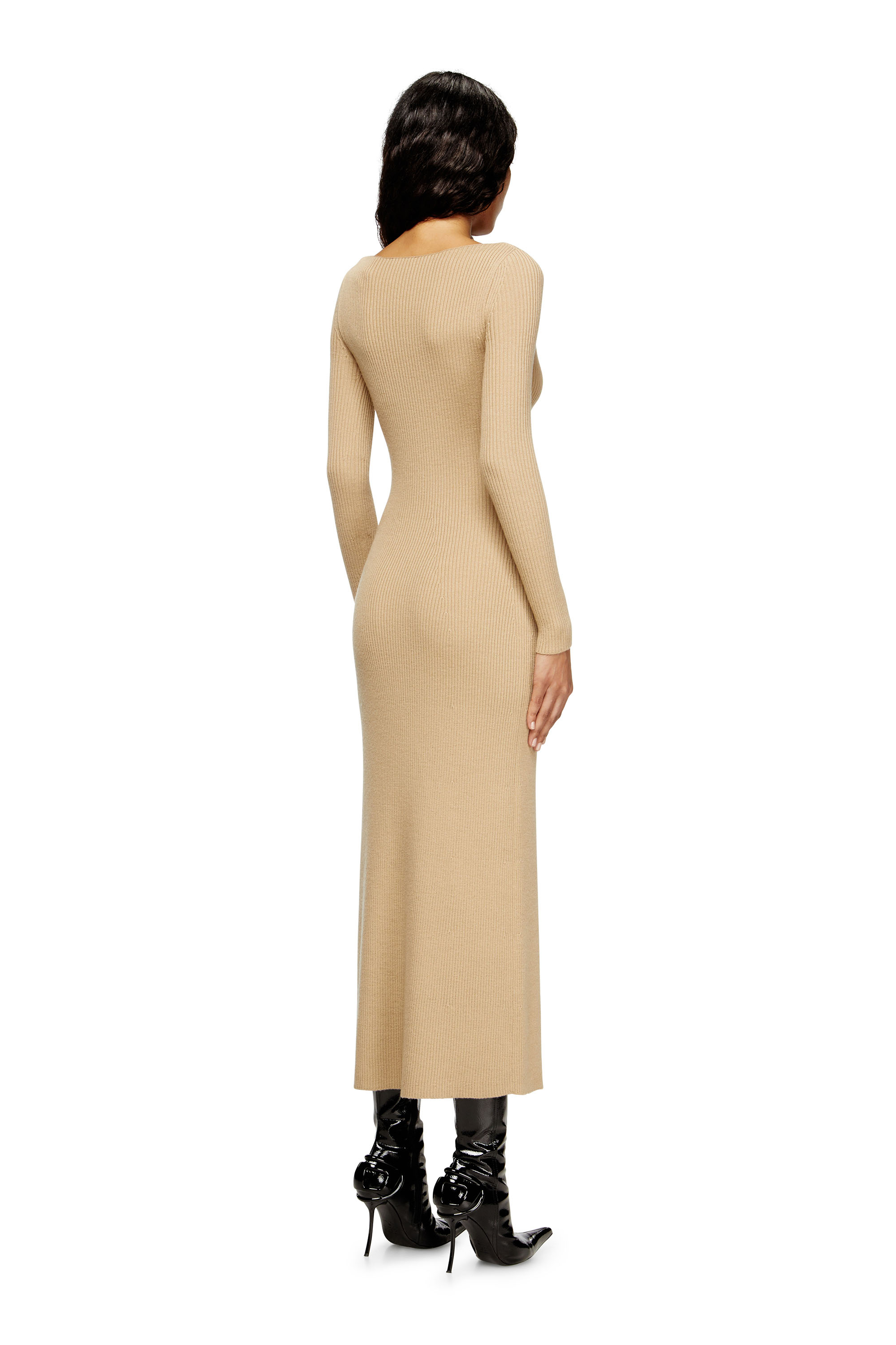 Diesel - M-OLONI, Abito midi in lana con intarsio Donna in ToBeDefined - 4