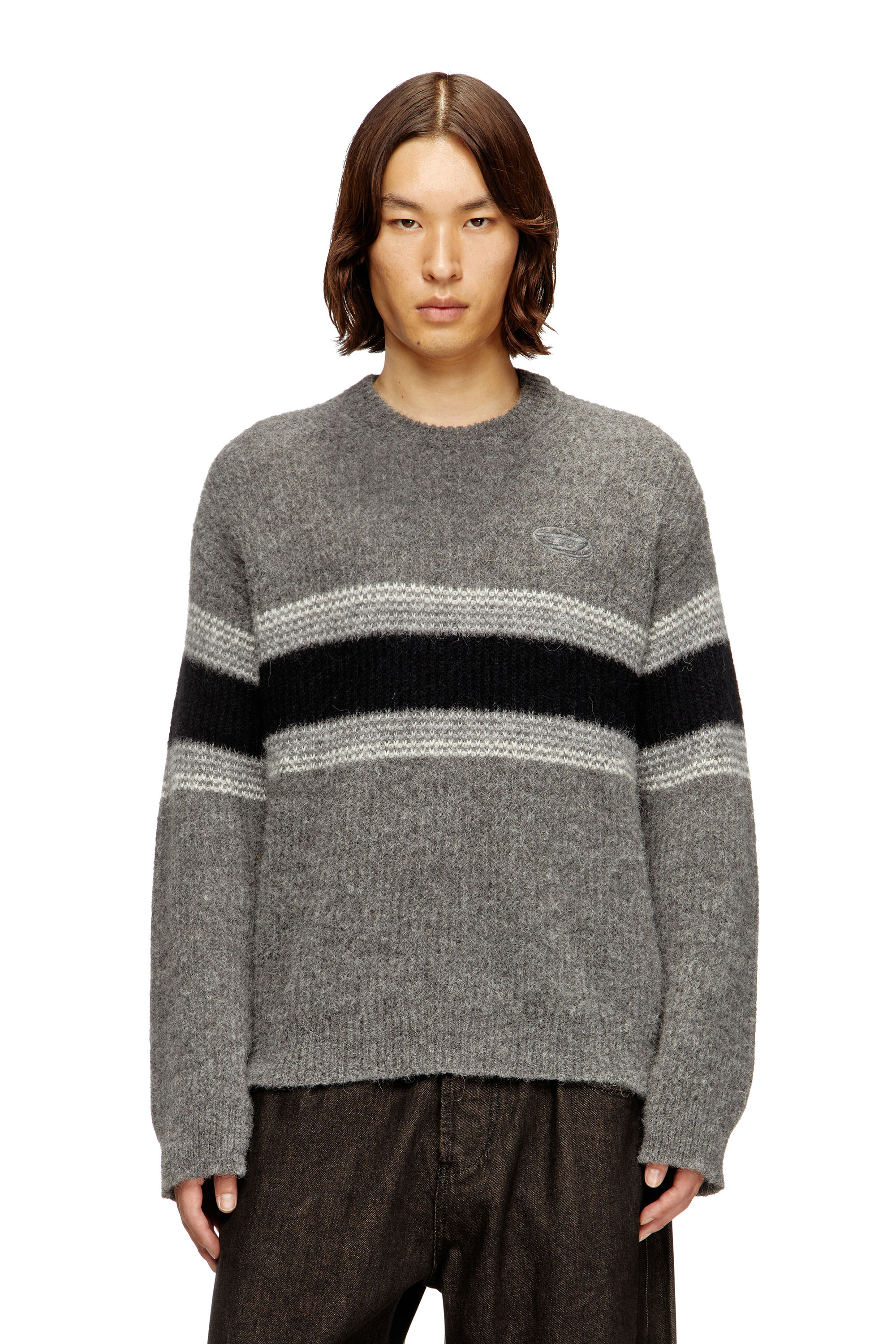 Diesel - K-SOREN, Striped jumper in alpaca blend Uomo in Multicolor - 1