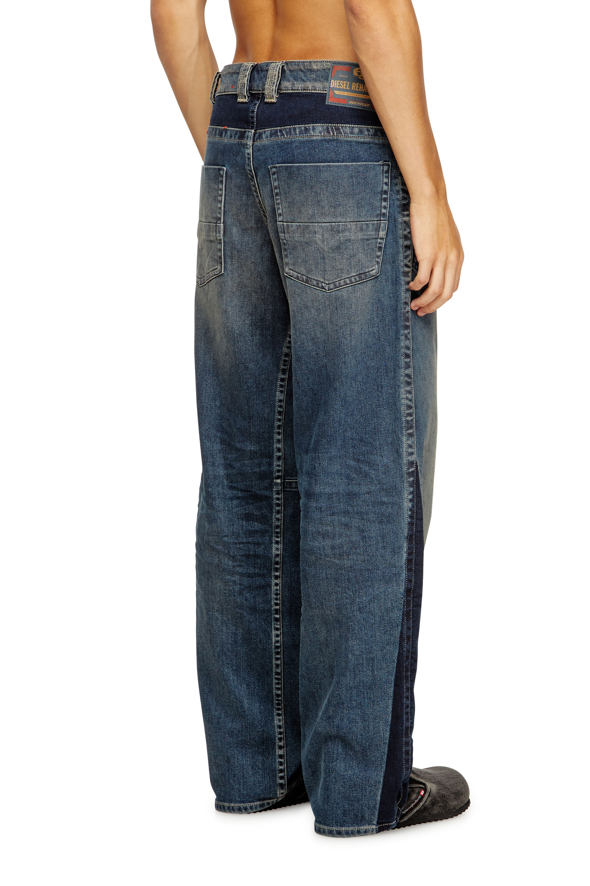 Diesel - Relaxed Jeans 2001 D-Macro 09J06 Uomo, Blu medio - Image 4