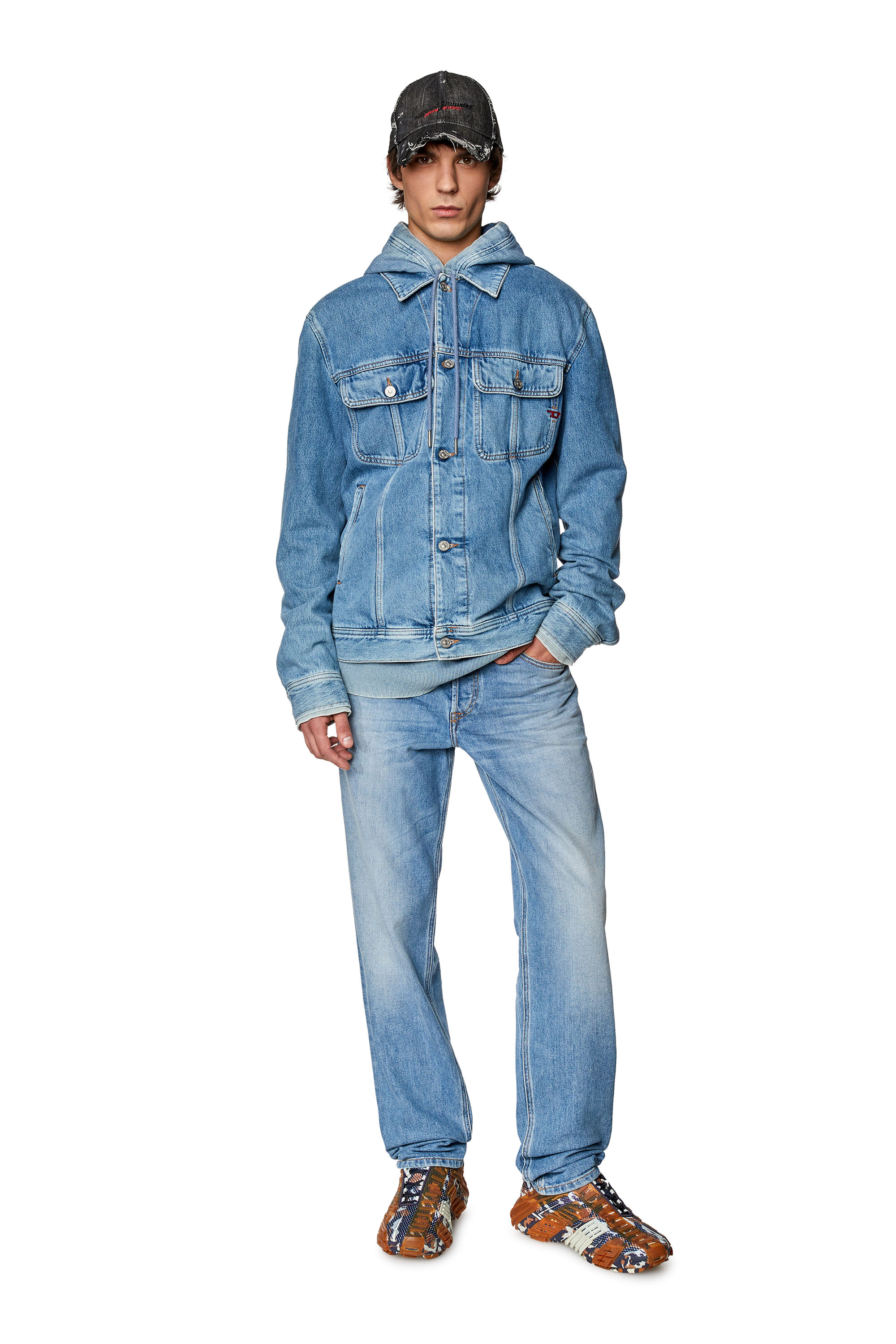 Diesel - Tapered Jeans 2023 D-Finitive 09F81, Blu medio - Image 4