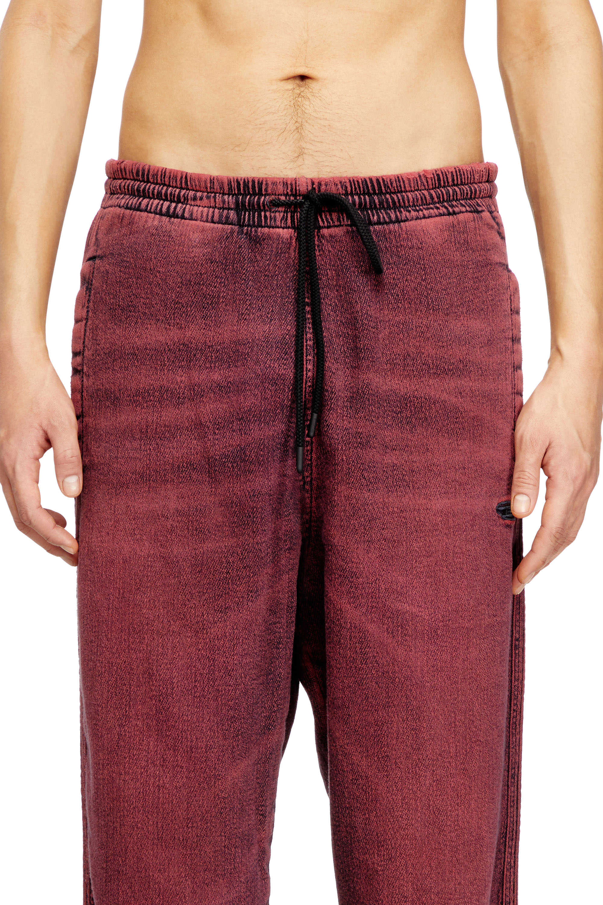 Diesel - Relaxed D-Martyans Track Denim 09Q50 Uomo, Rosso - Image 4