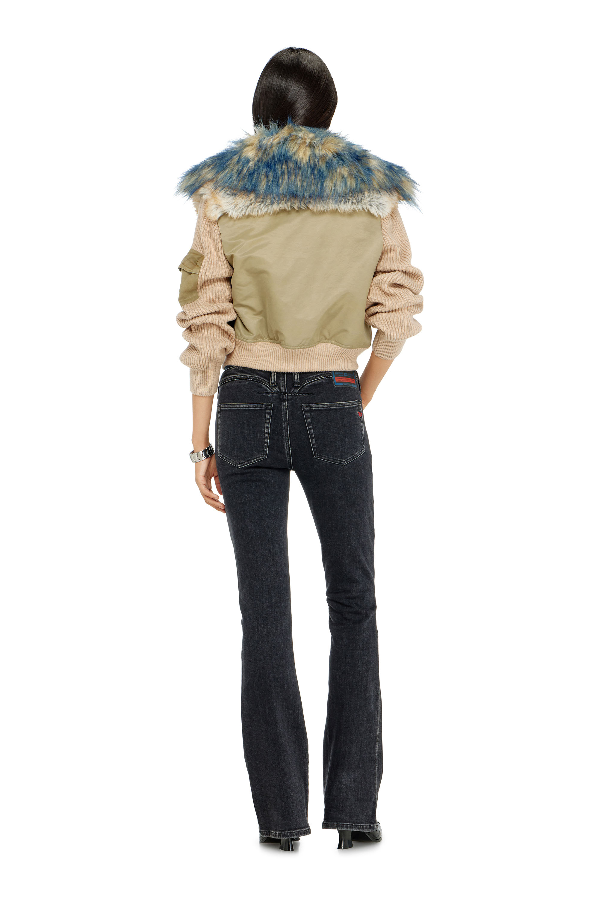 Diesel - Bootcut Jeans 1969 D-Ebbey 09P75 Donna, Nero/Grigio scuro - Image 3