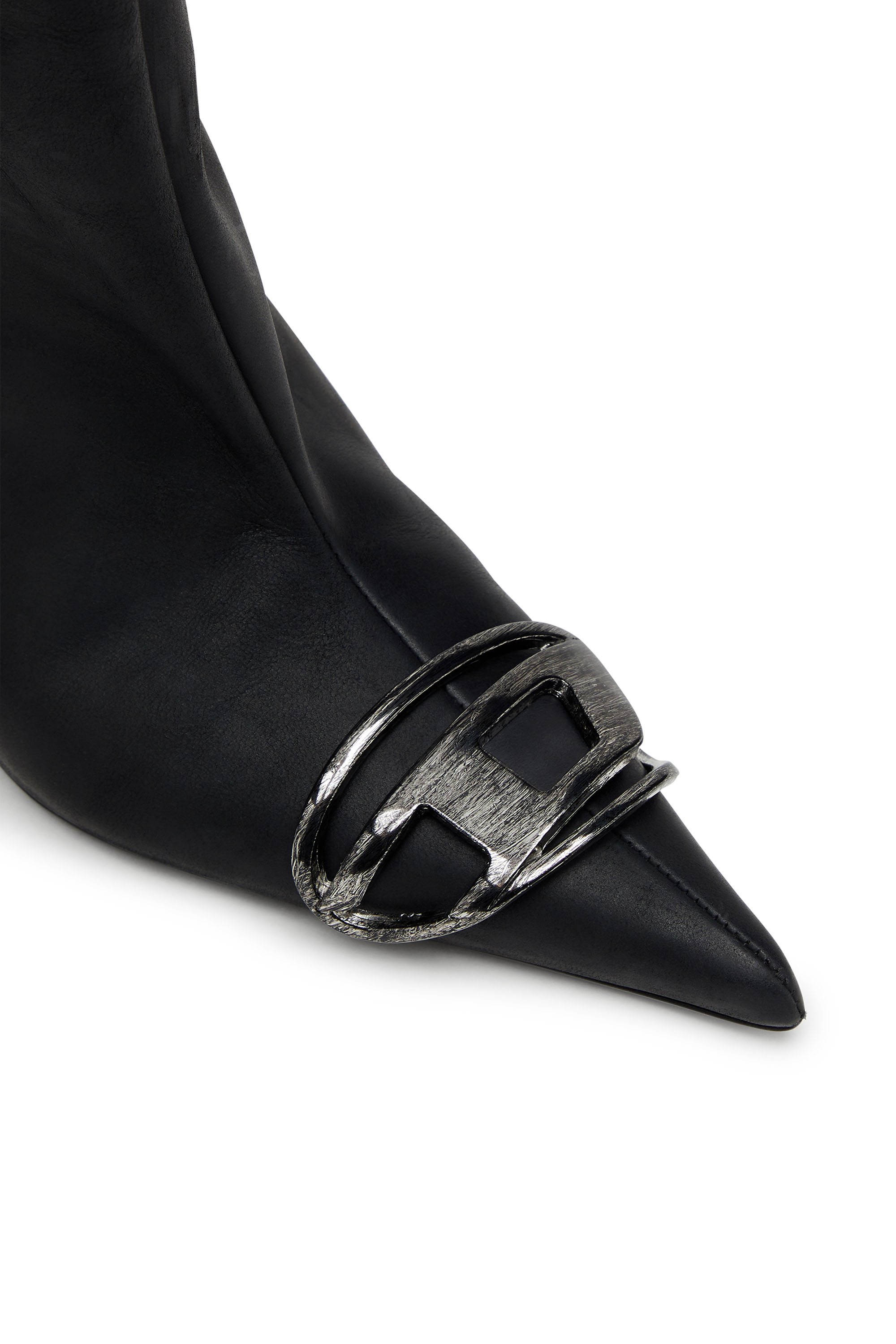 Diesel - D-VENUS 40 KB TUBE, D-Venus-Stivali al ginocchio in pelle oliata Donna in Nero - 5