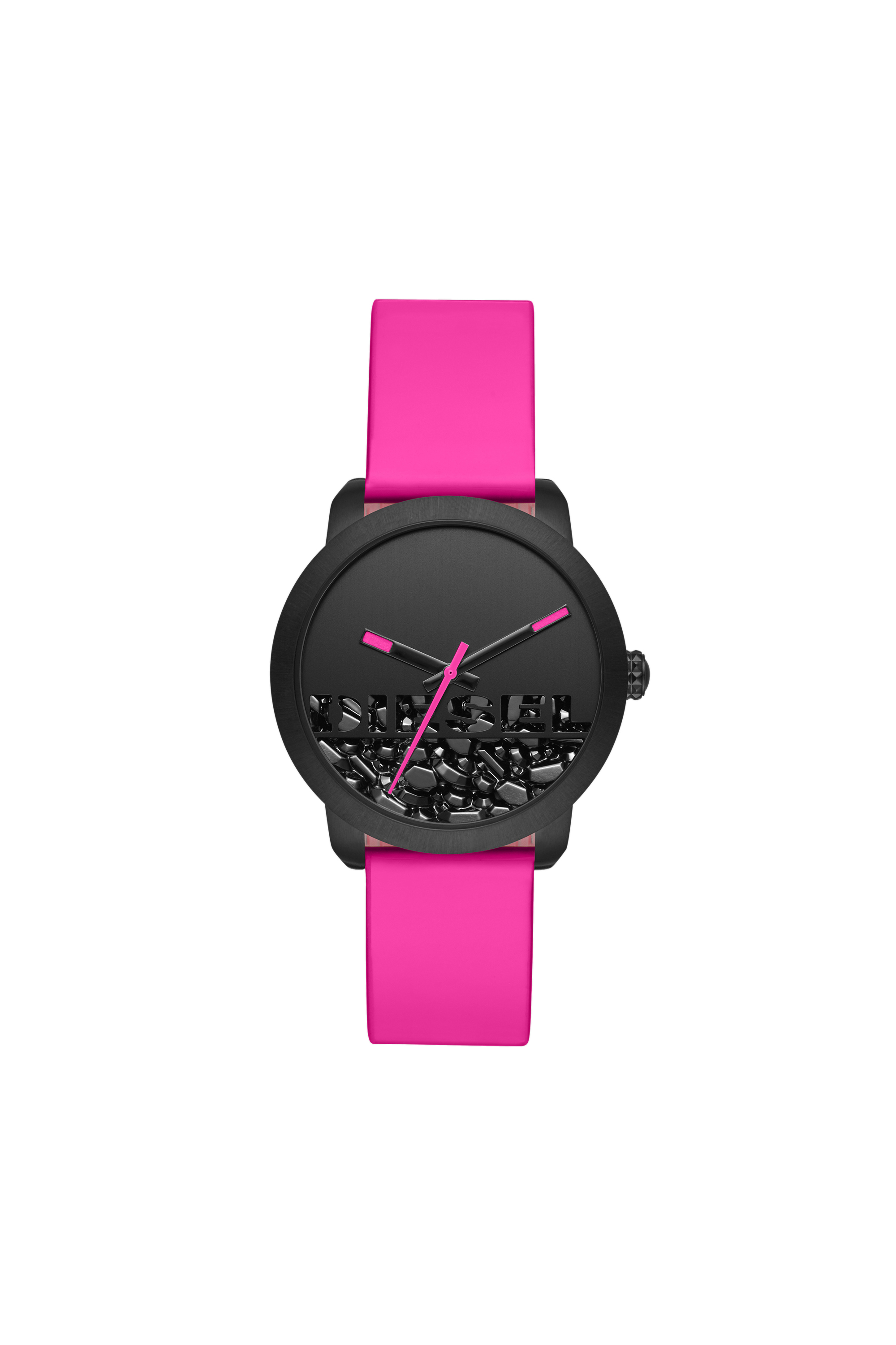 Diesel - DZ5590, Flare Rocks orologio a tre lancette con cinturino rosa in pelle Donna in Rosa - 1