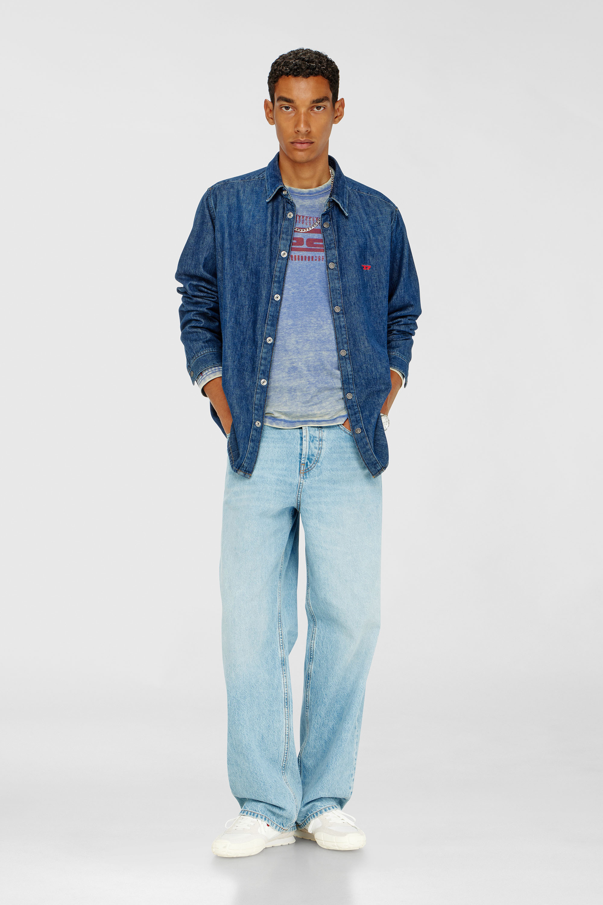 Diesel - D-SIMPLY, Camicia in denim Uomo in Blu - 1
