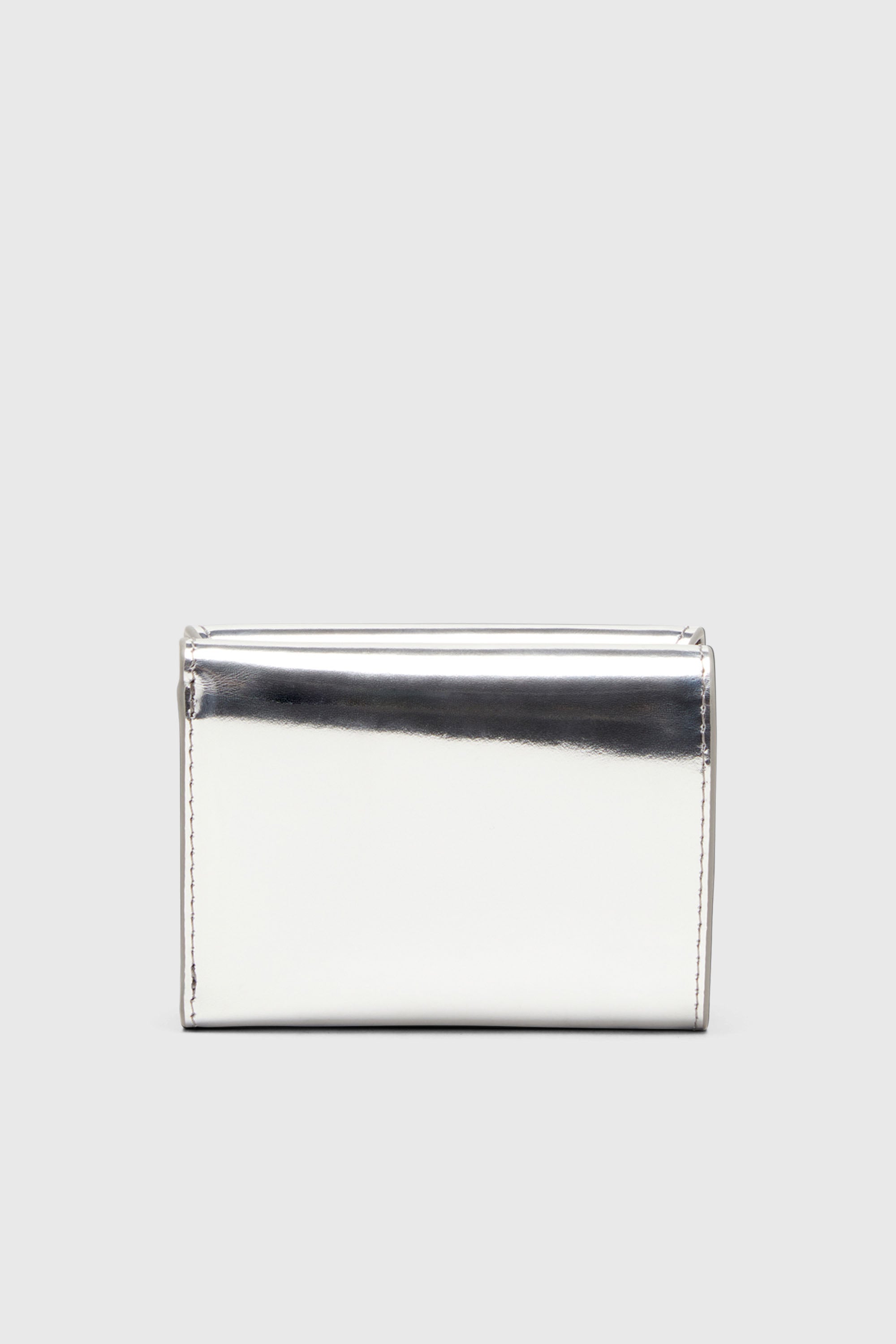 Diesel - 1DR TRI FOLD COIN XS II, Portafoglio trifold in pelle specchiata Donna in Argento - 2