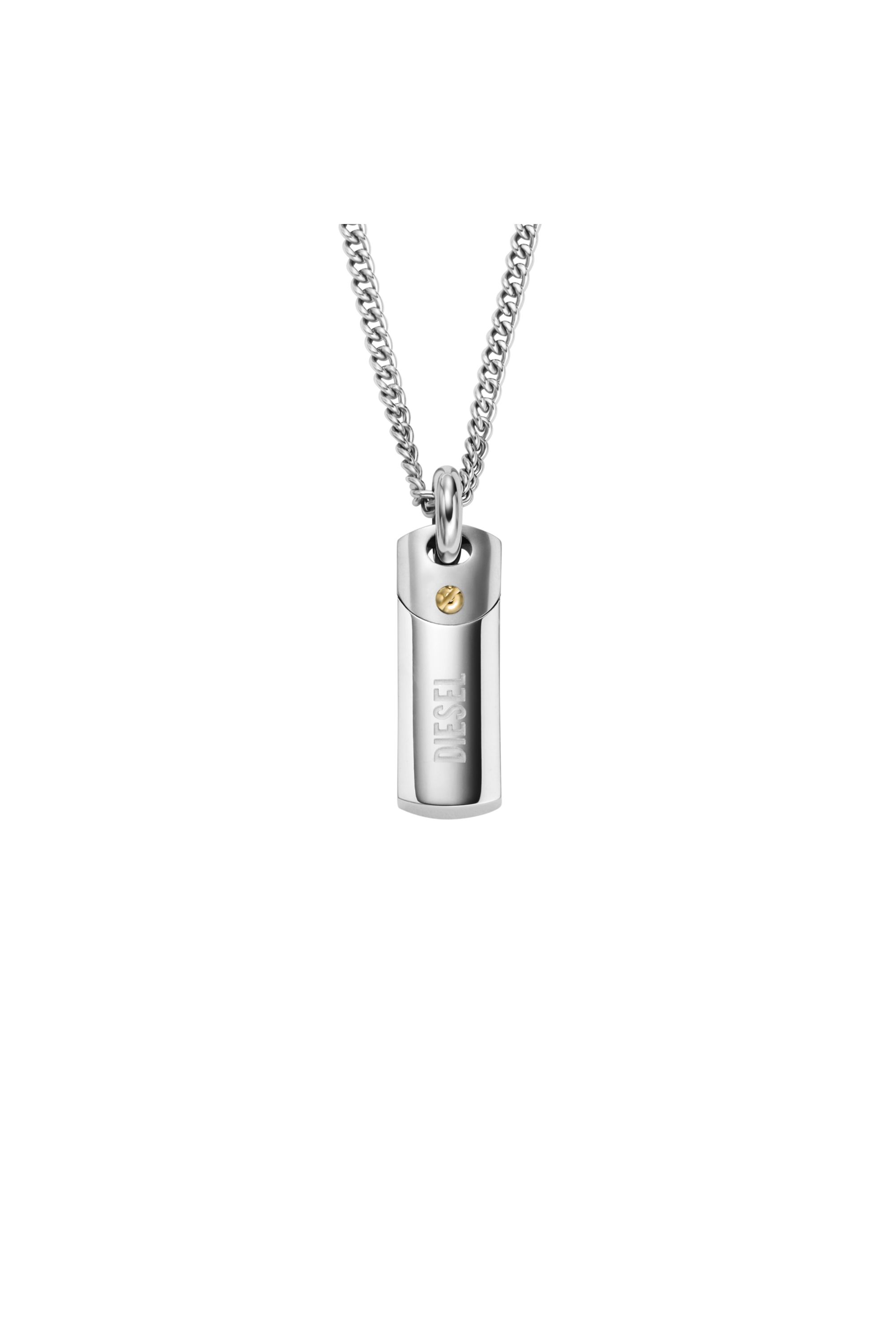Diesel - DX1116, Collana con targhetta in acciaio Uomo in Argento - 2