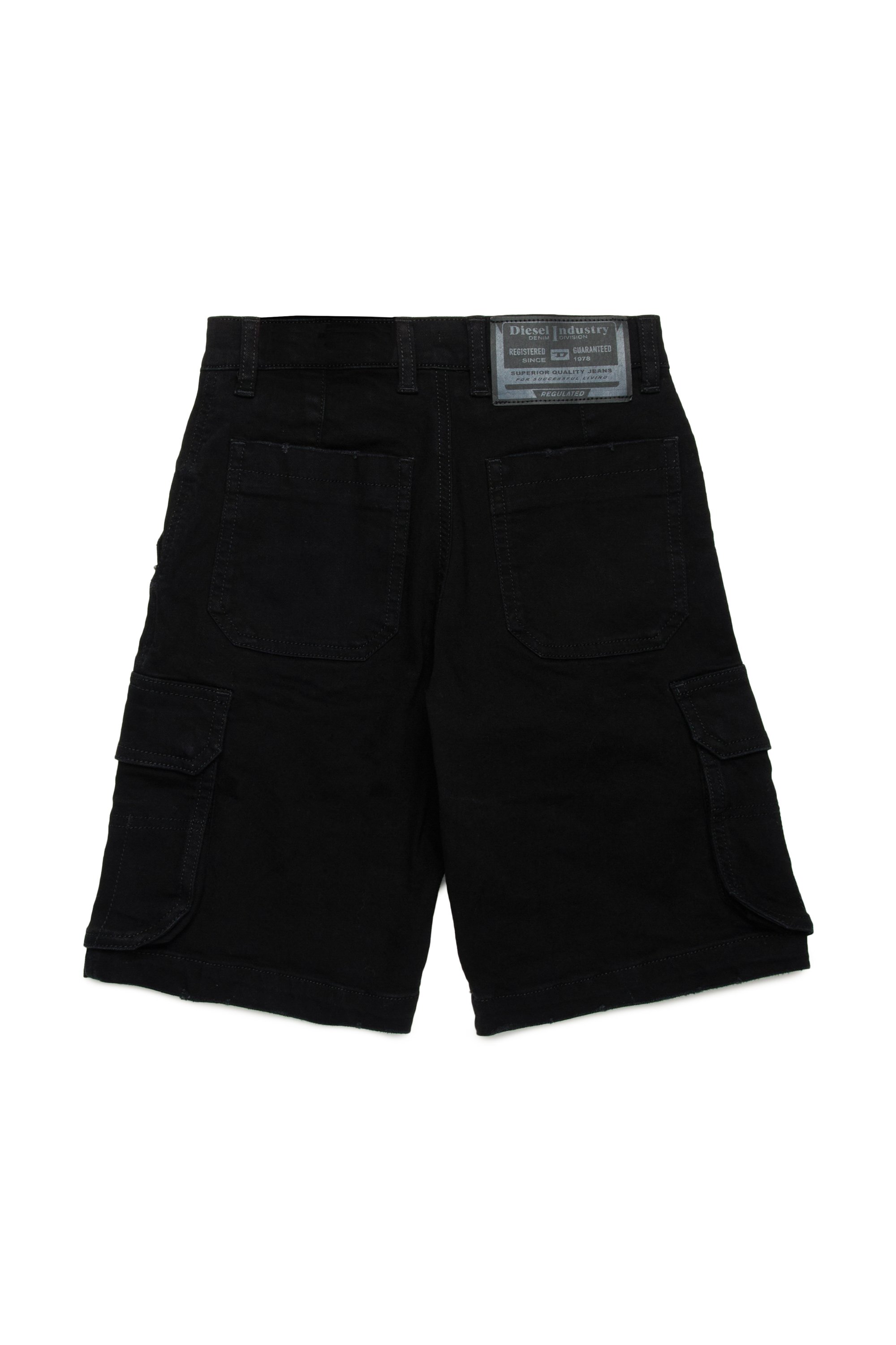 Diesel - PFISH-CARGO-SH-J, Pantaloncini cargo in denim Uomo in Nero - 2