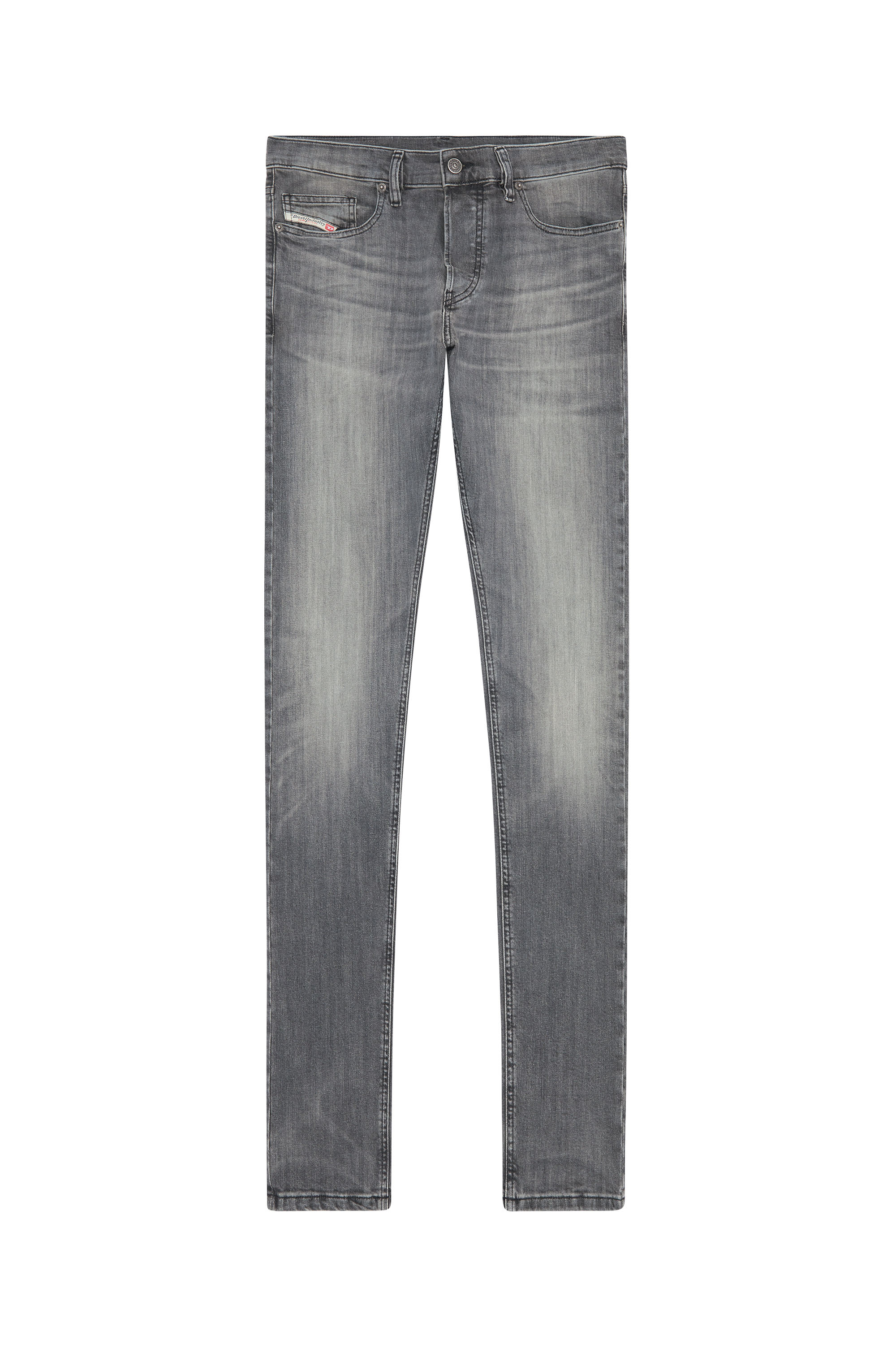 Diesel - D-Luster 0BJAX Slim Jeans, Nero/Grigio scuro - Image 6