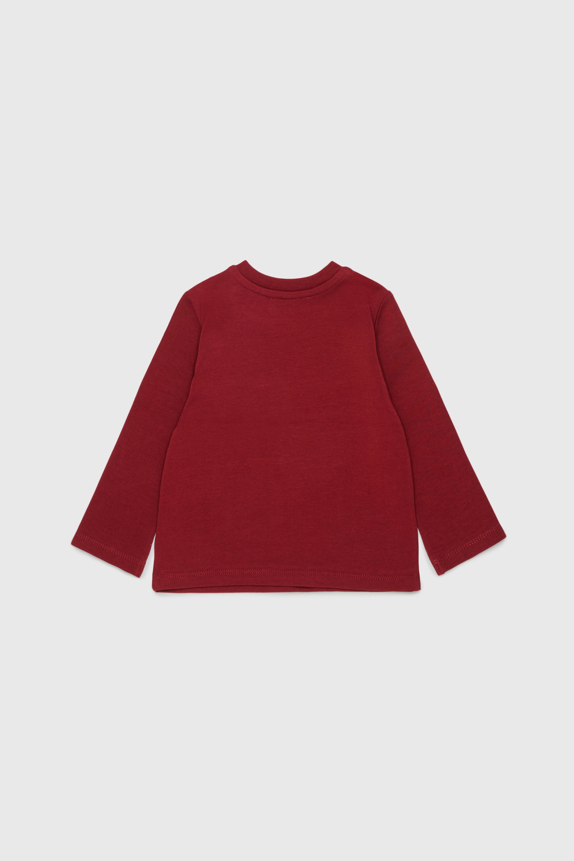 Diesel - TFUMB, T-shirt a manica lunga con stampa logo starburst Donna in Rosso - 2