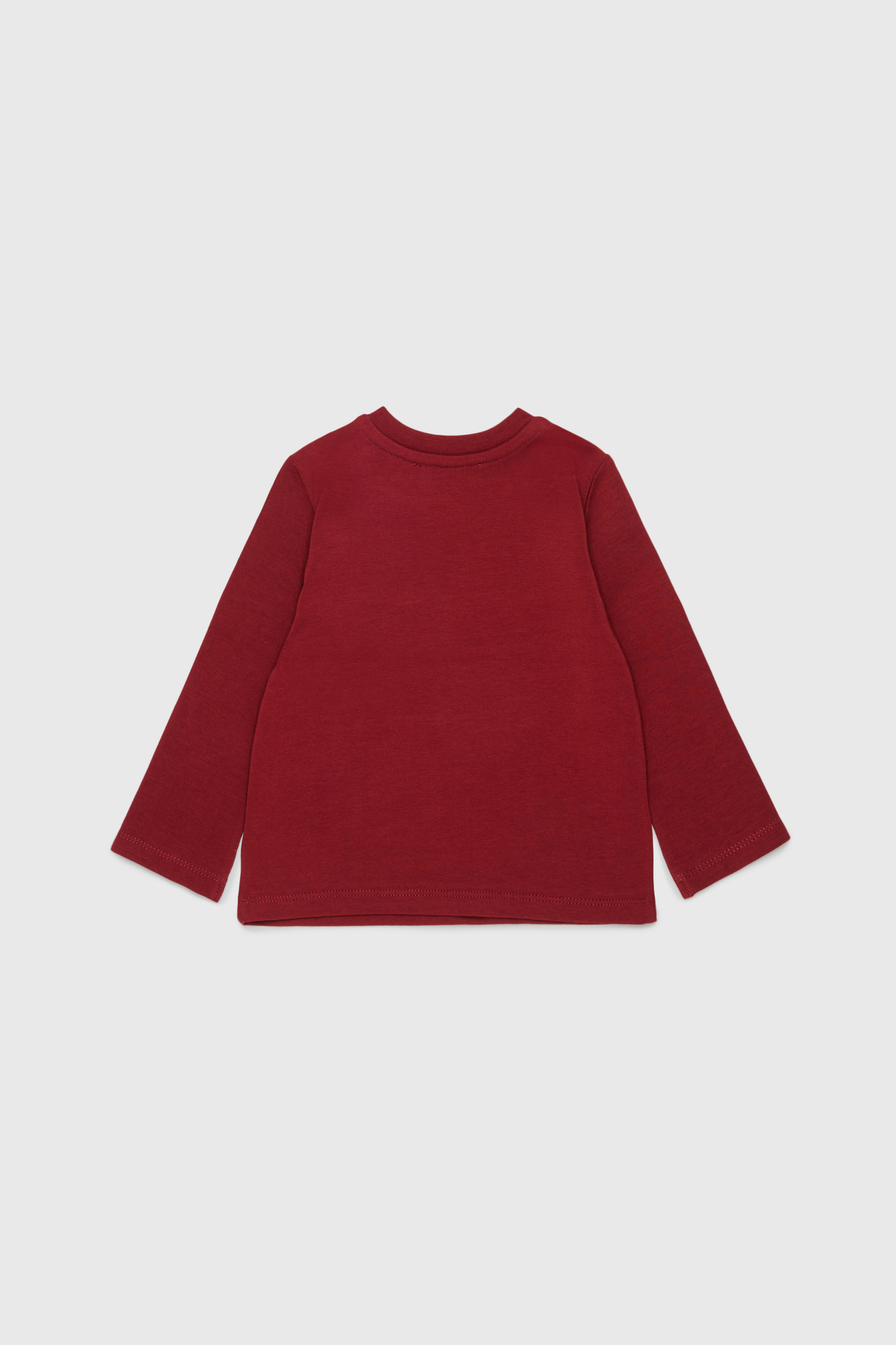 Diesel - TFUMB, T-shirt a manica lunga con stampa logo starburst Donna in Rosso - 2