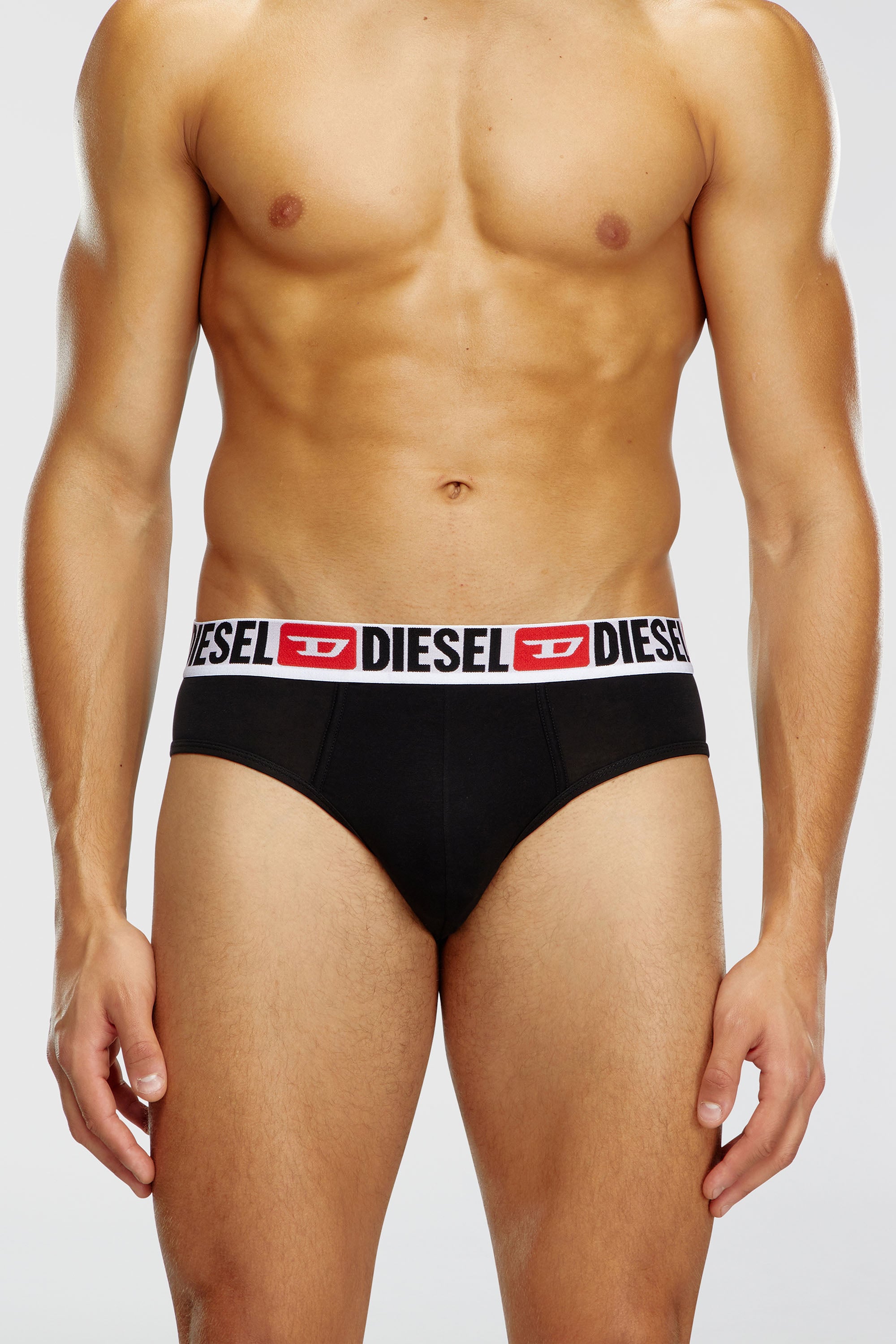 Diesel - UMBR-ANDRETHREEPACK, Set da tre slip a tinta unita Uomo in Nero - 3