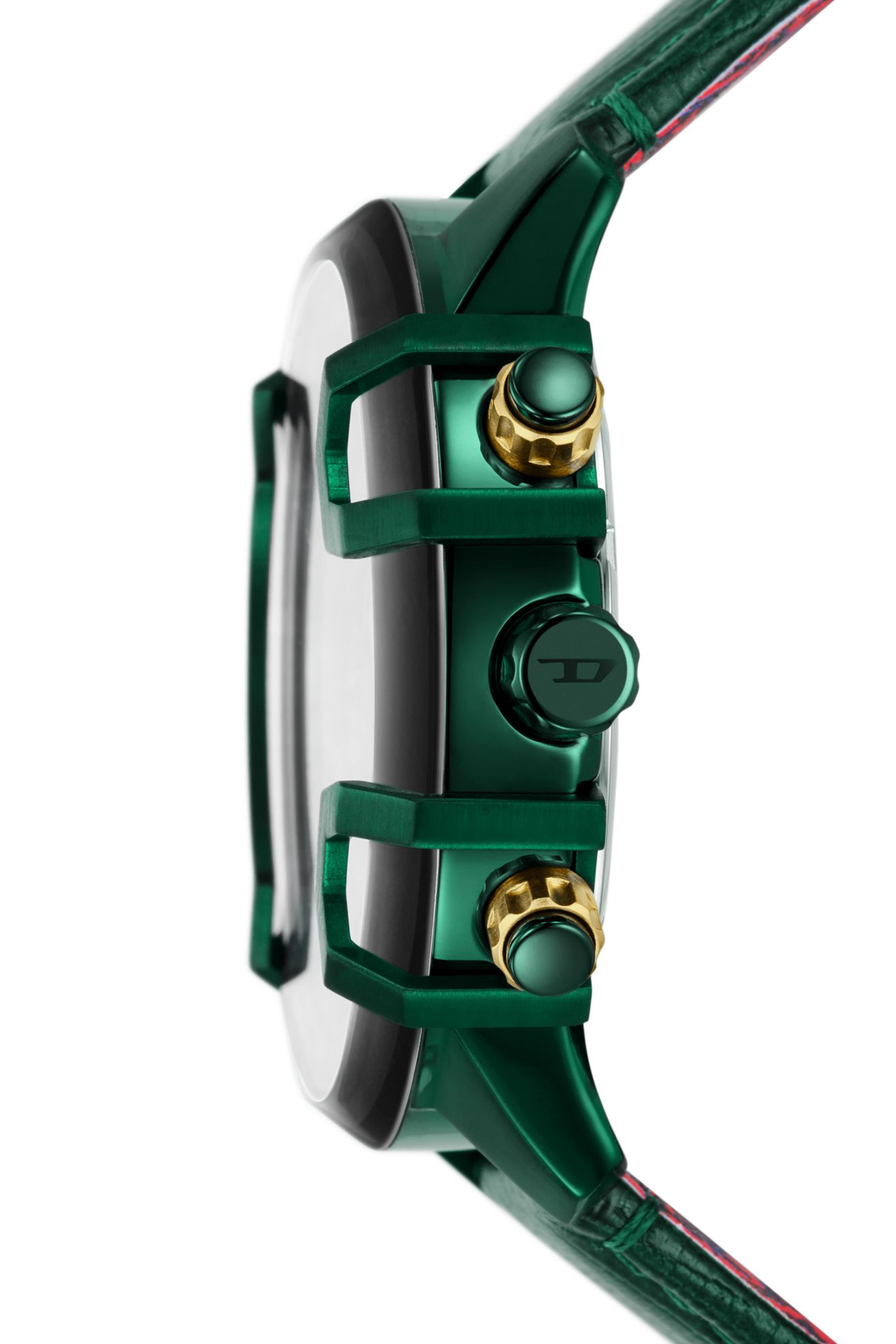Diesel - DZ4651, Cronografo Griffed con cinturino in pelle verde Uomo in Verde - 3