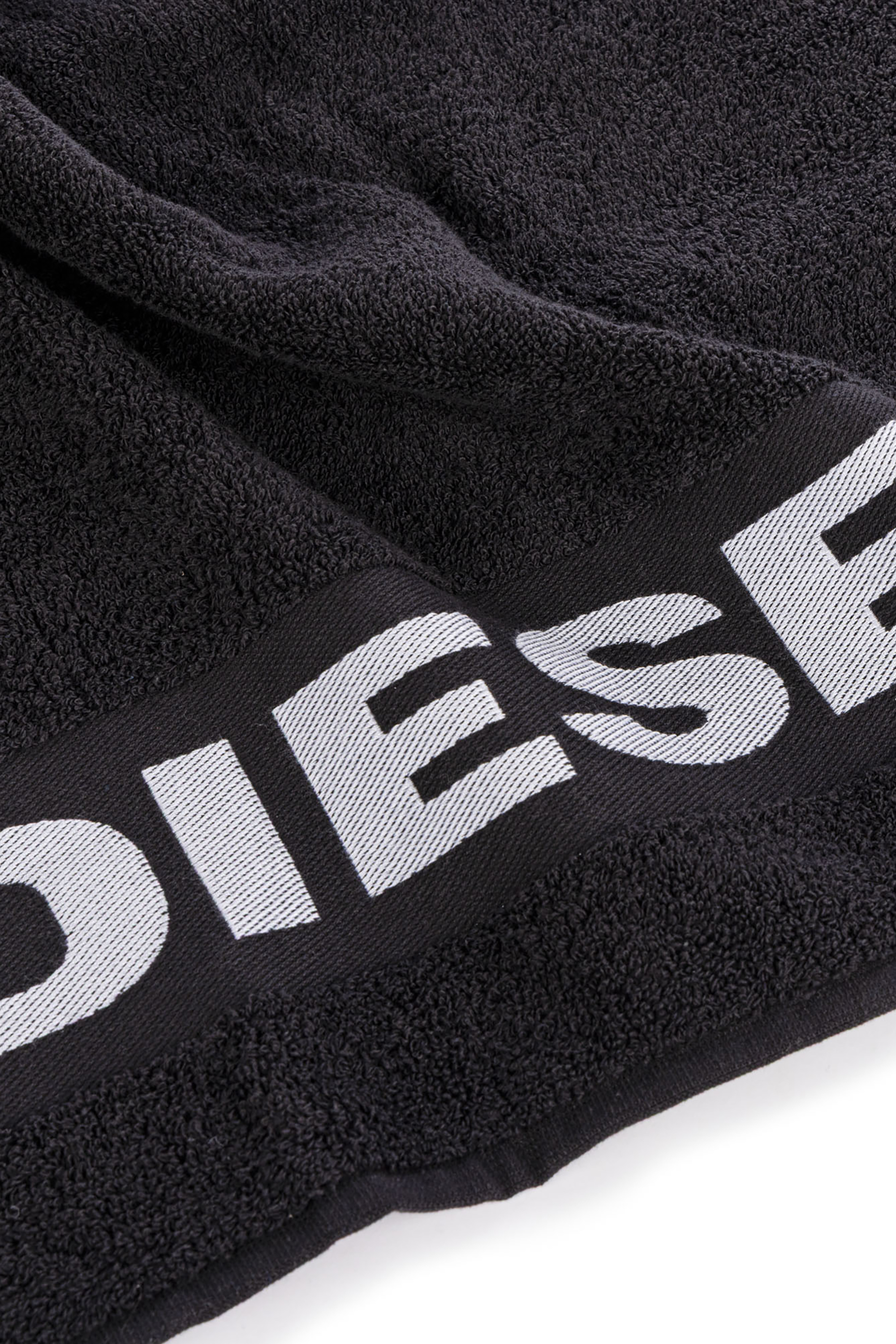 Diesel - 1015215 LOGO-COTTON TOWEL 100X180 BLACK, Logo-Telo in Spugna di Cotone Unisex in Nero - 2