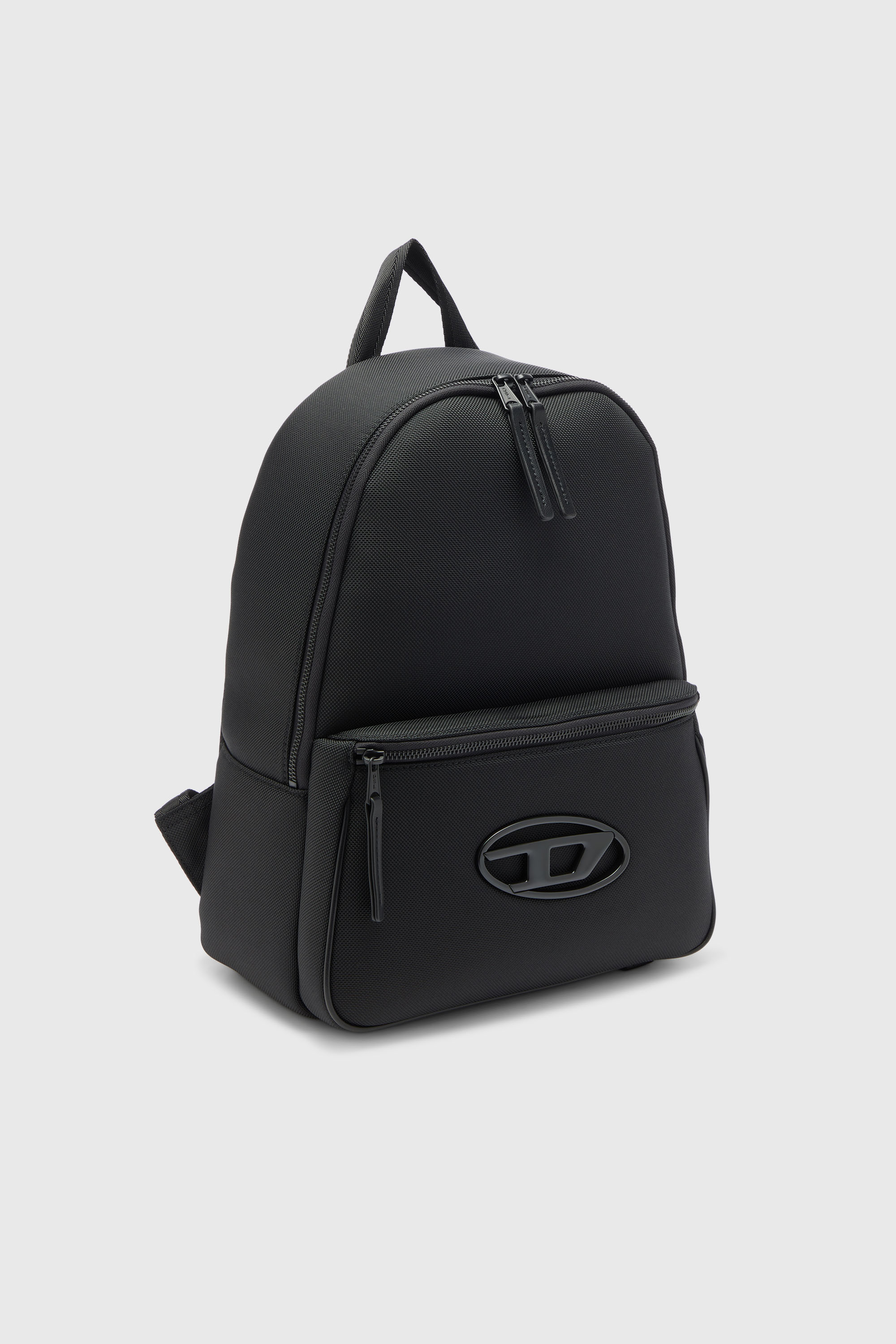 Diesel - HOLI-D BACKPACK M, Holi-D - Zaino in nylon con Logo Oval D Unisex in Nero - 5